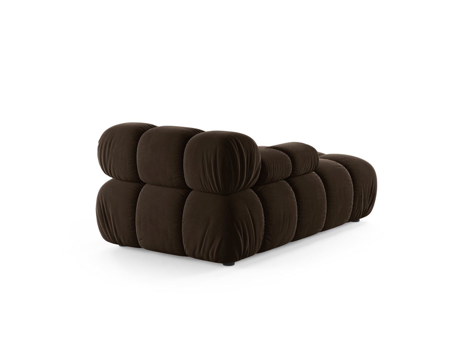 Velvet Chaise Longue Left, "Bellis", 1 Seat, 94x155x70