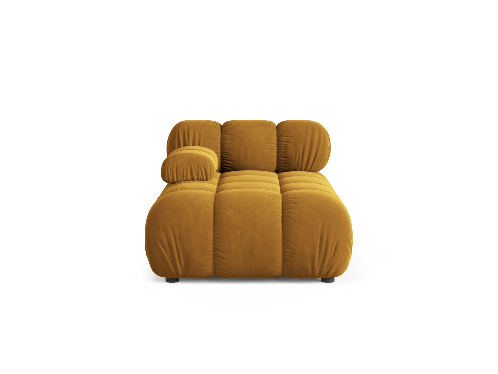 Velvet Chaise Longue Left, "Bellis", 1 Seat, 94x155x70