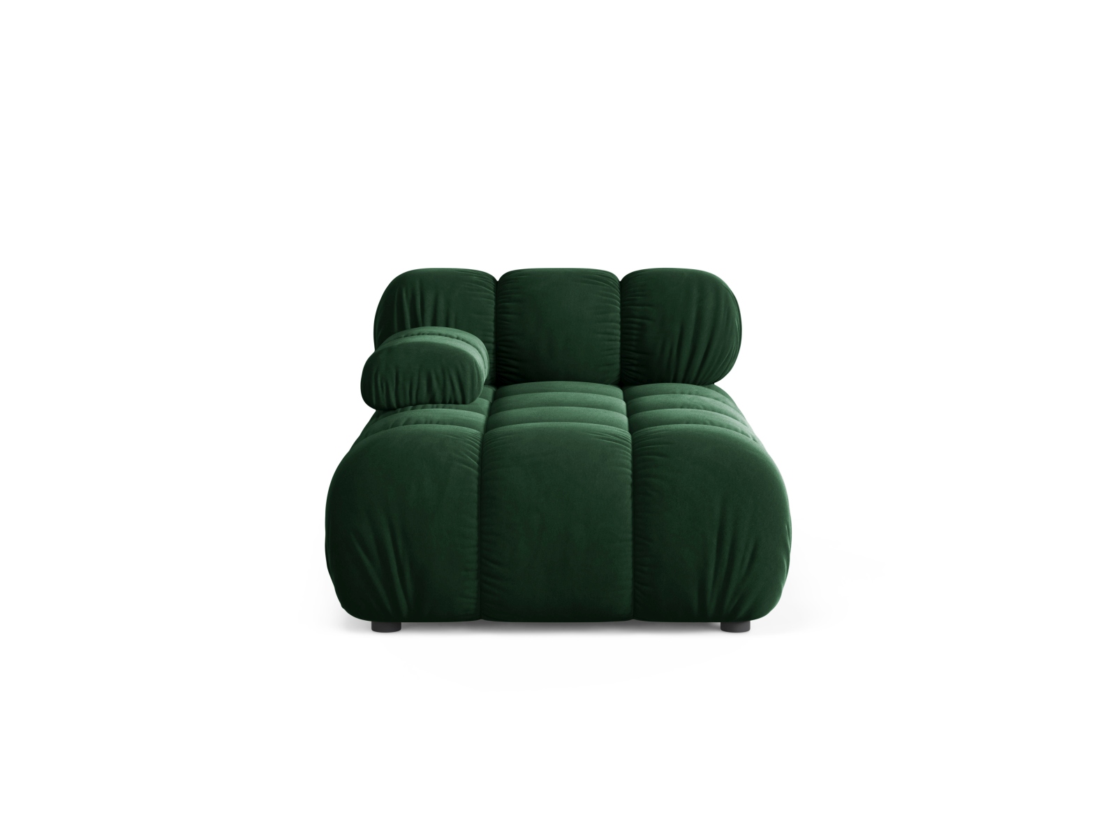 Velvet Chaise Longue Left, "Bellis", 1 Seat, 94x155x70