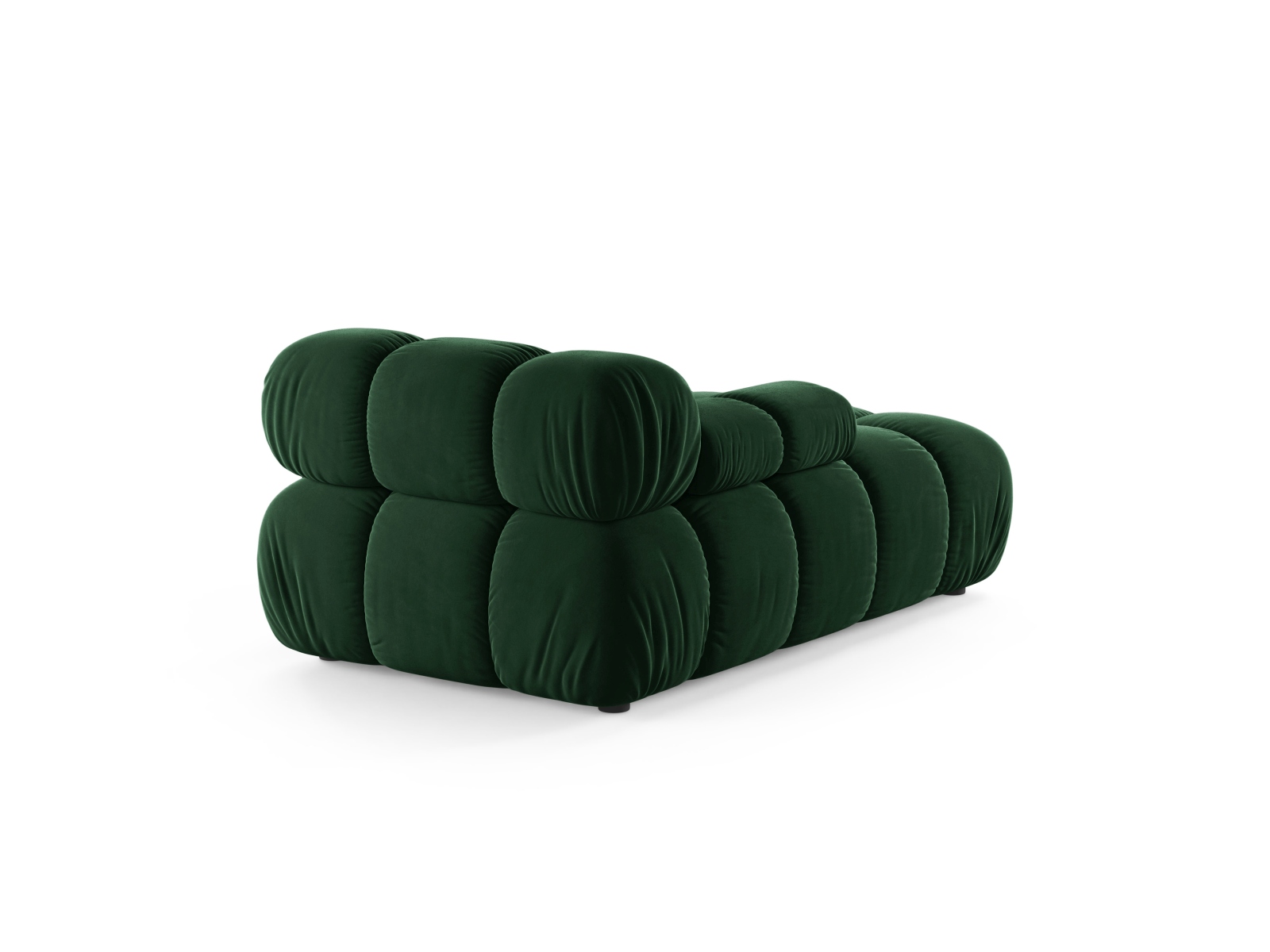 Velvet Chaise Longue Left, "Bellis", 1 Seat, 94x155x70
