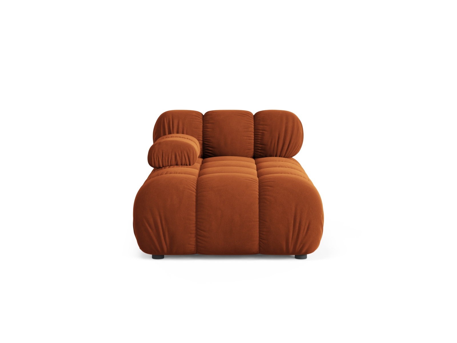 Velvet Chaise Longue Left, "Bellis", 1 Seat, 94x155x70