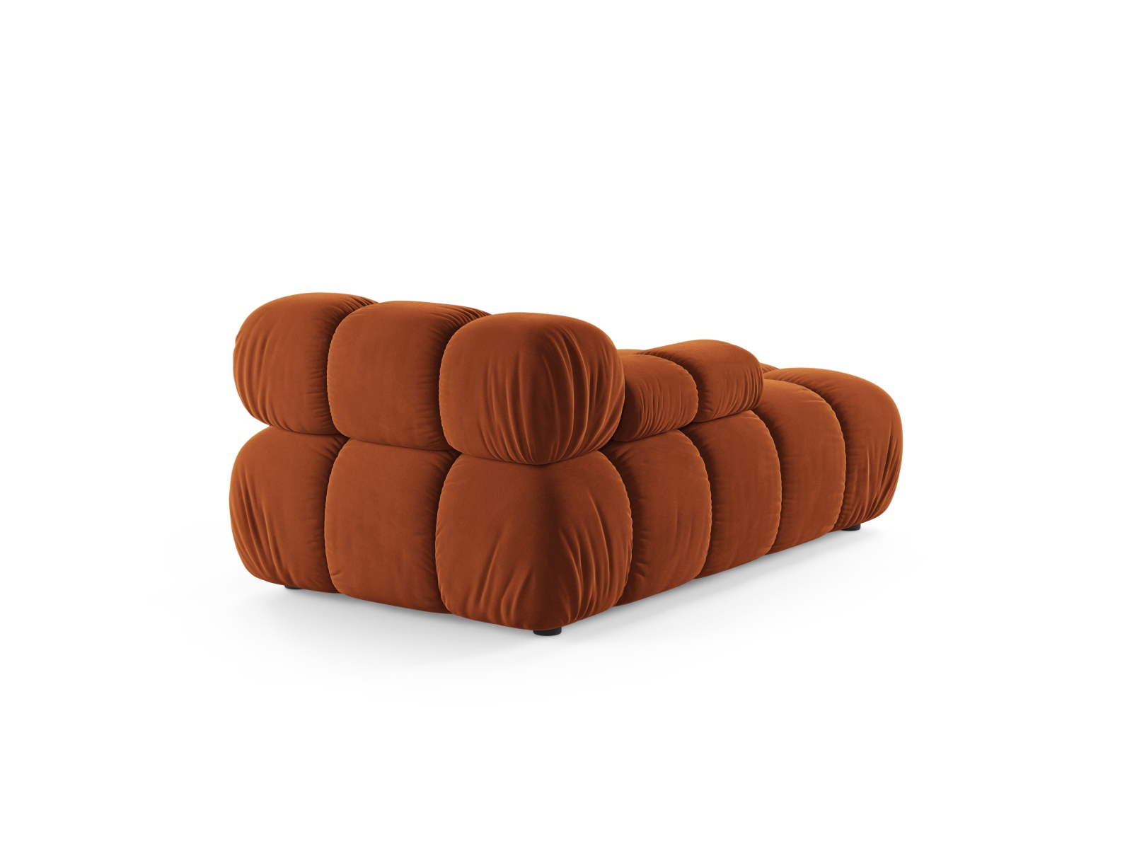 Velvet Chaise Longue Left, "Bellis", 1 Seat, 94x155x70