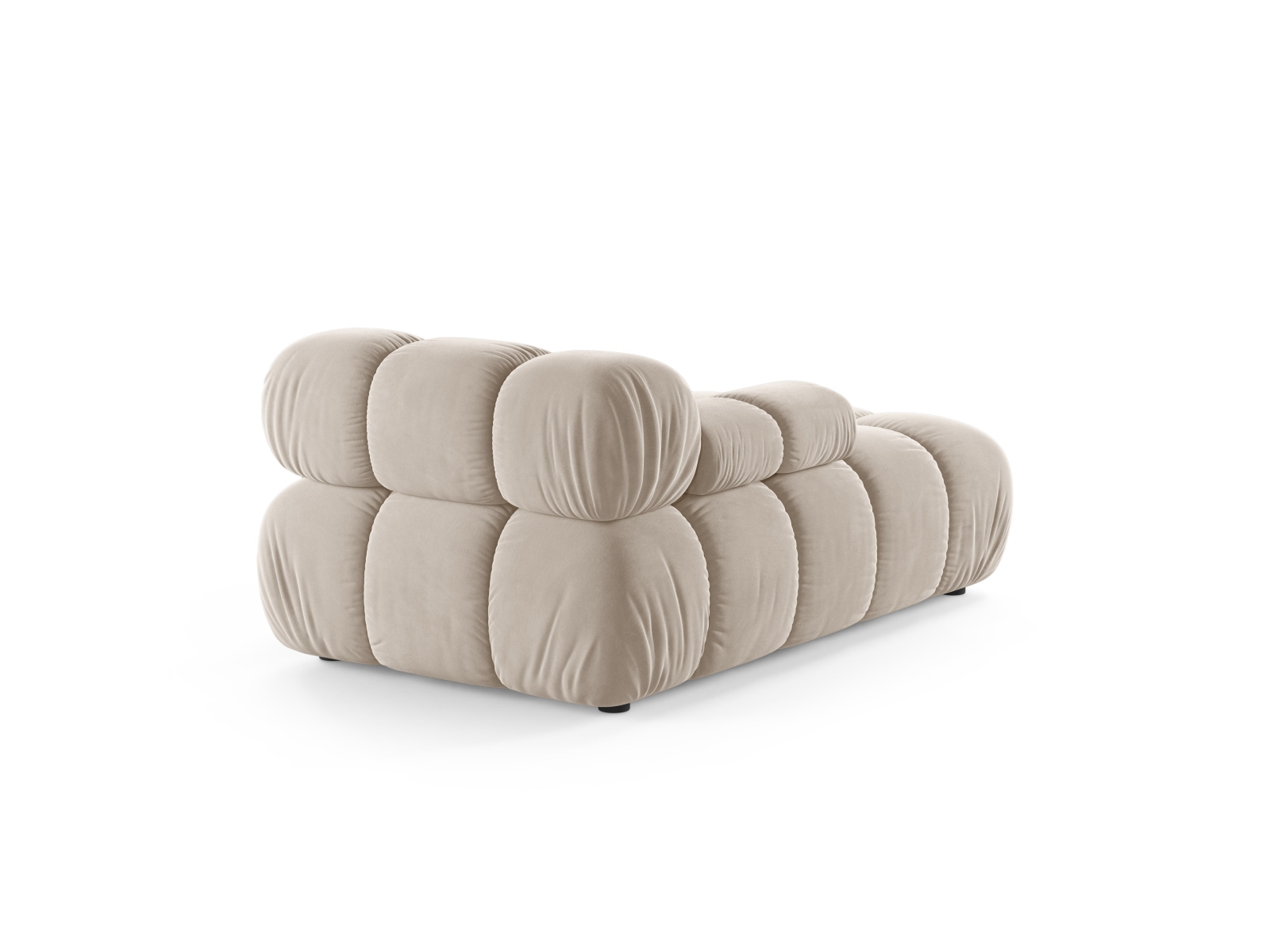 Velvet Chaise Longue Left, "Bellis", 1 Seat, 94x155x70