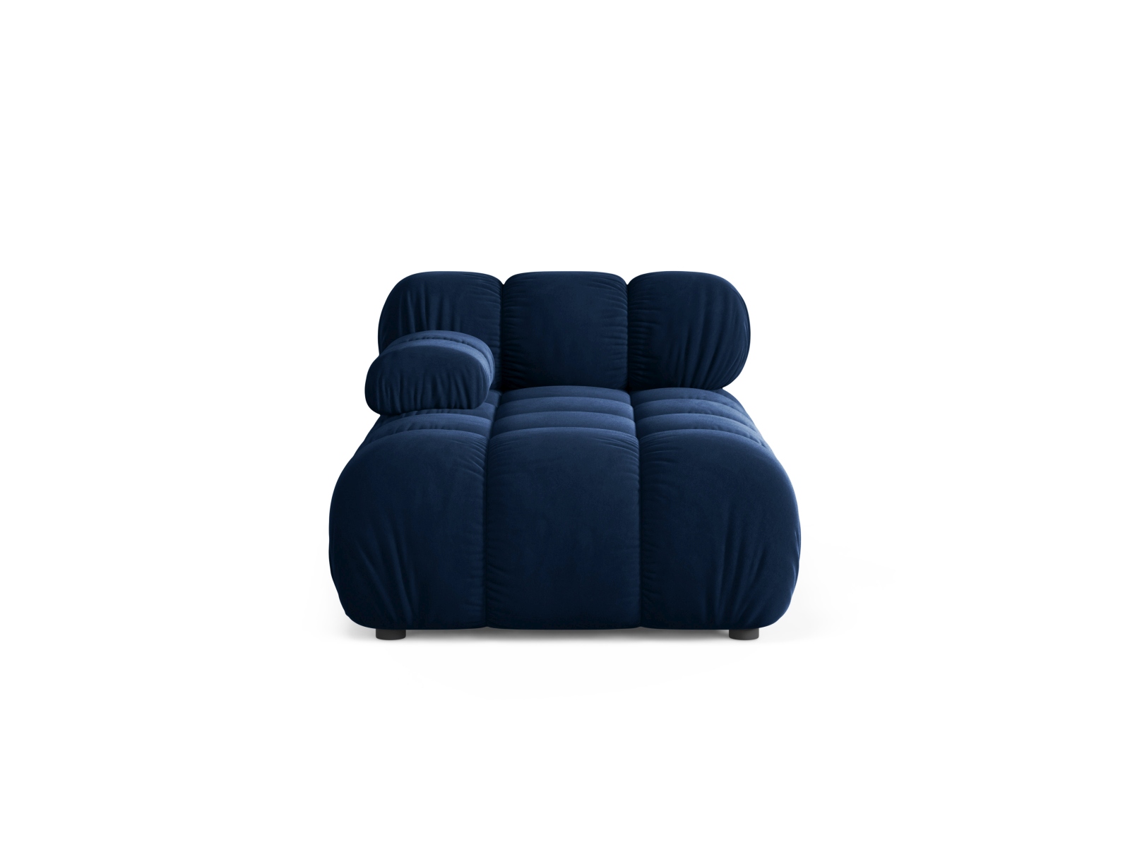 Velvet Chaise Longue Left, "Bellis", 1 Seat, 94x155x70