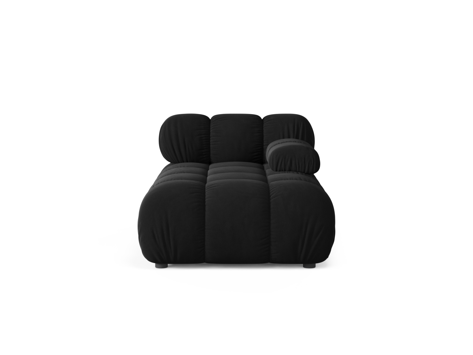 Velvet Chaise Longue Right, "Bellis", 1 Seat, 94x155x70