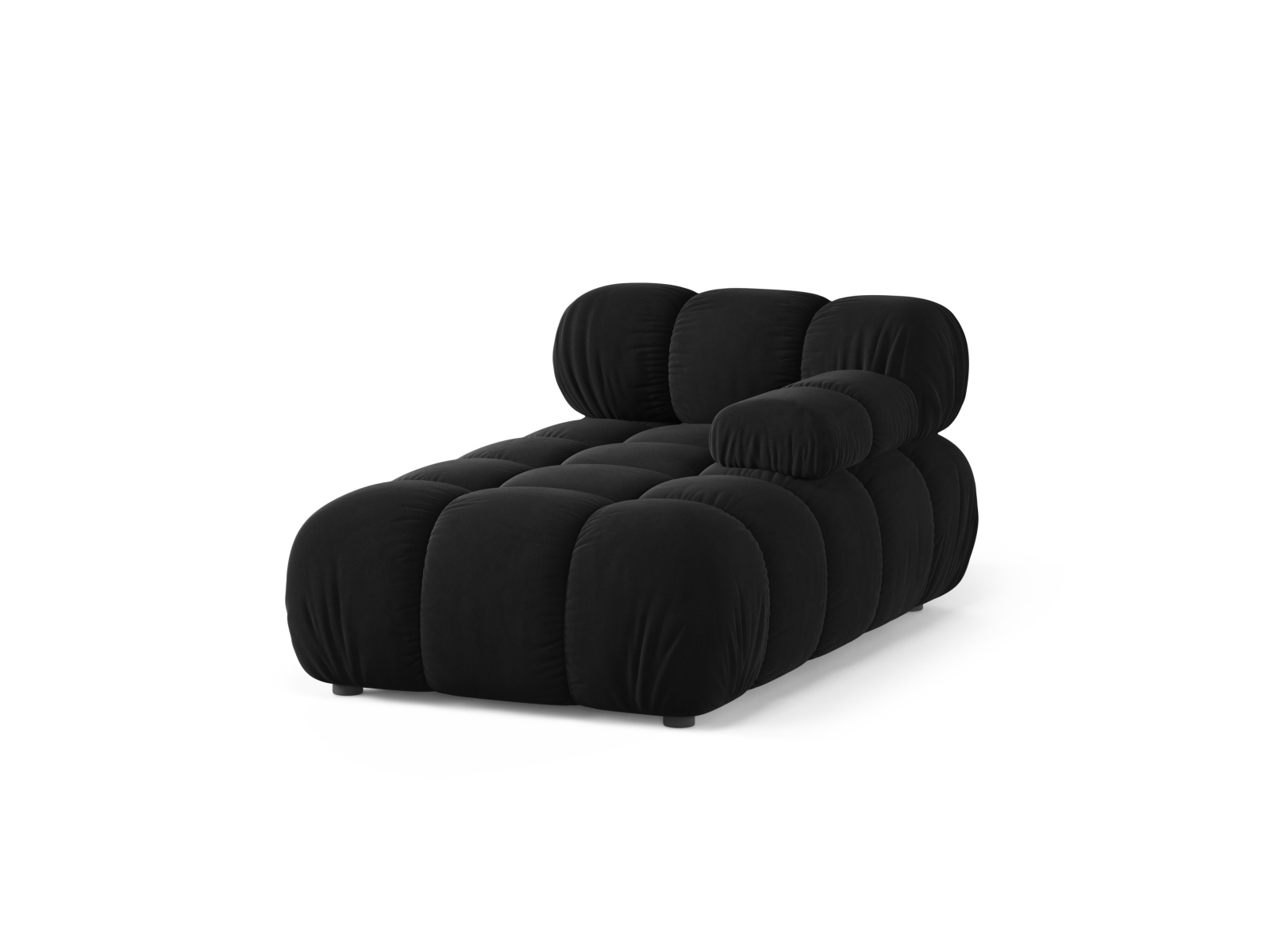 Velvet Chaise Longue Right, "Bellis", 1 Seat, 94x155x70
