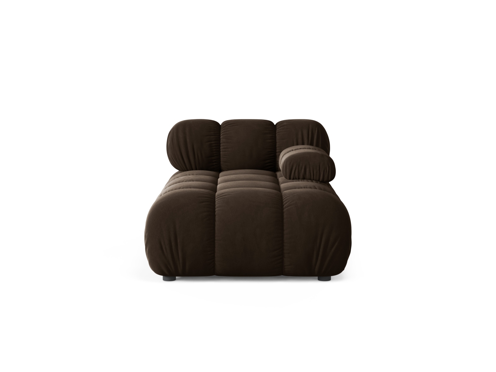 Velvet Chaise Longue Right, "Bellis", 1 Seat, 94x155x70