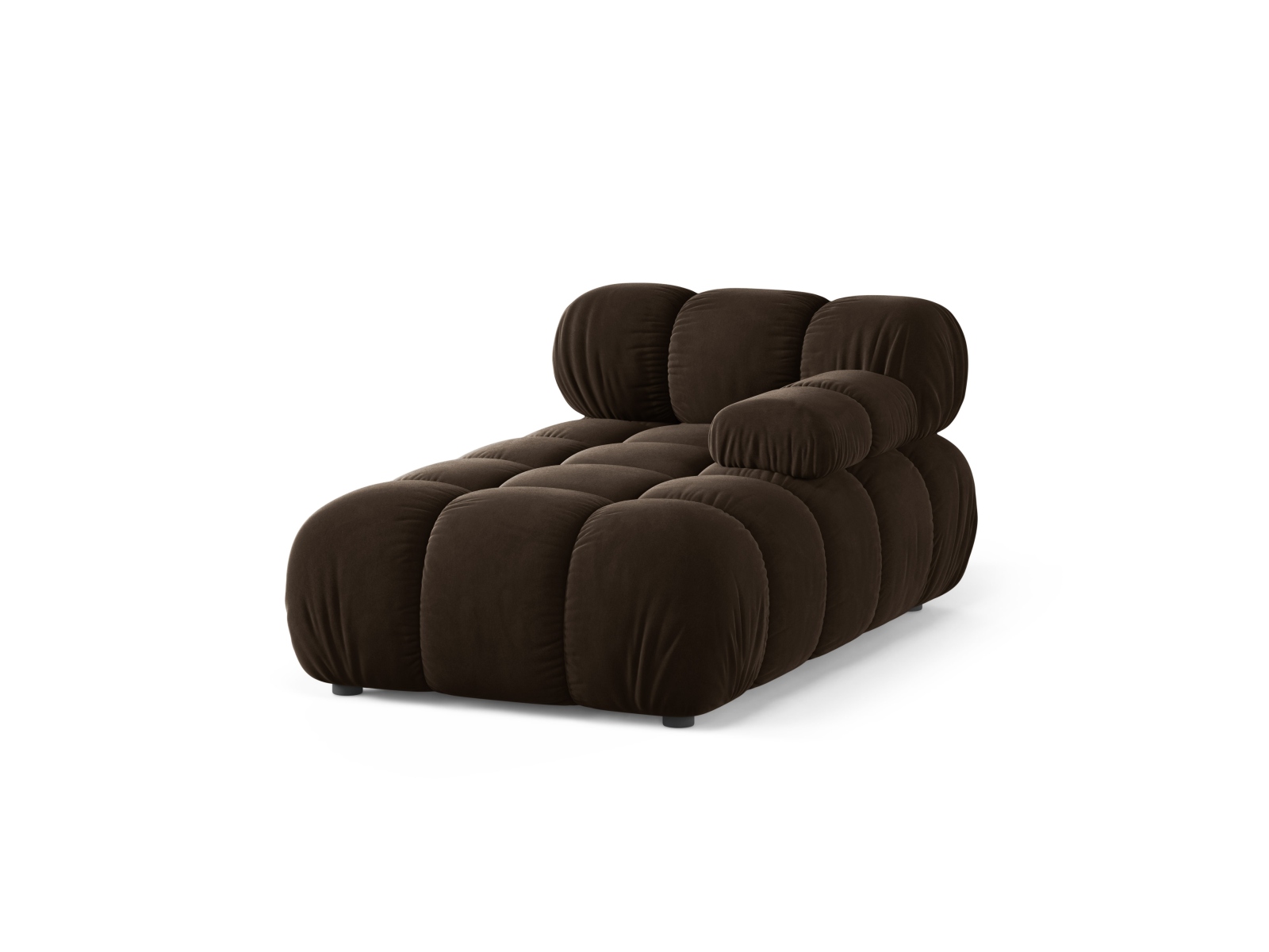 Velvet Chaise Longue Right, "Bellis", 1 Seat, 94x155x70