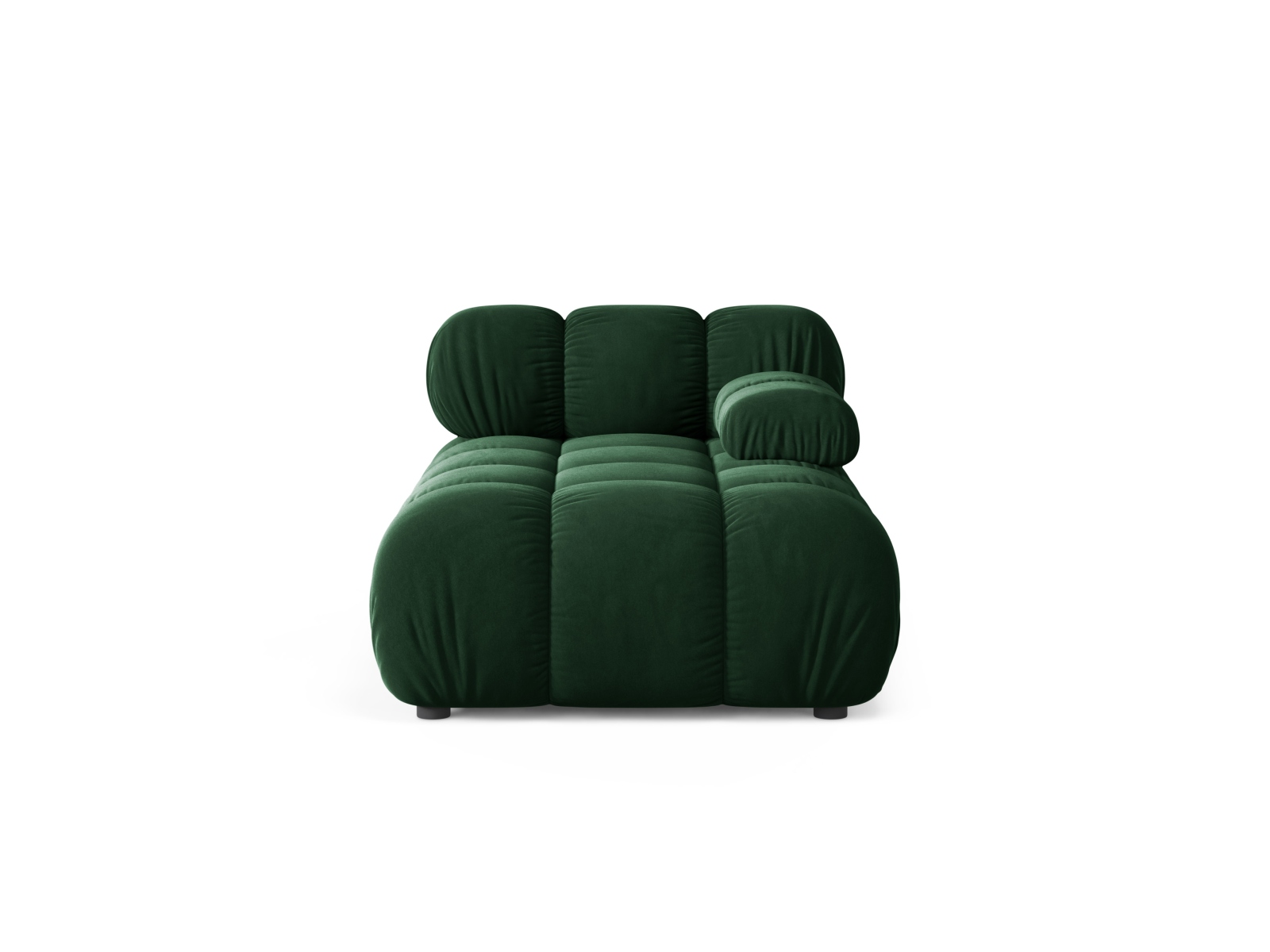 Velvet Chaise Longue Right, "Bellis", 1 Seat, 94x155x70