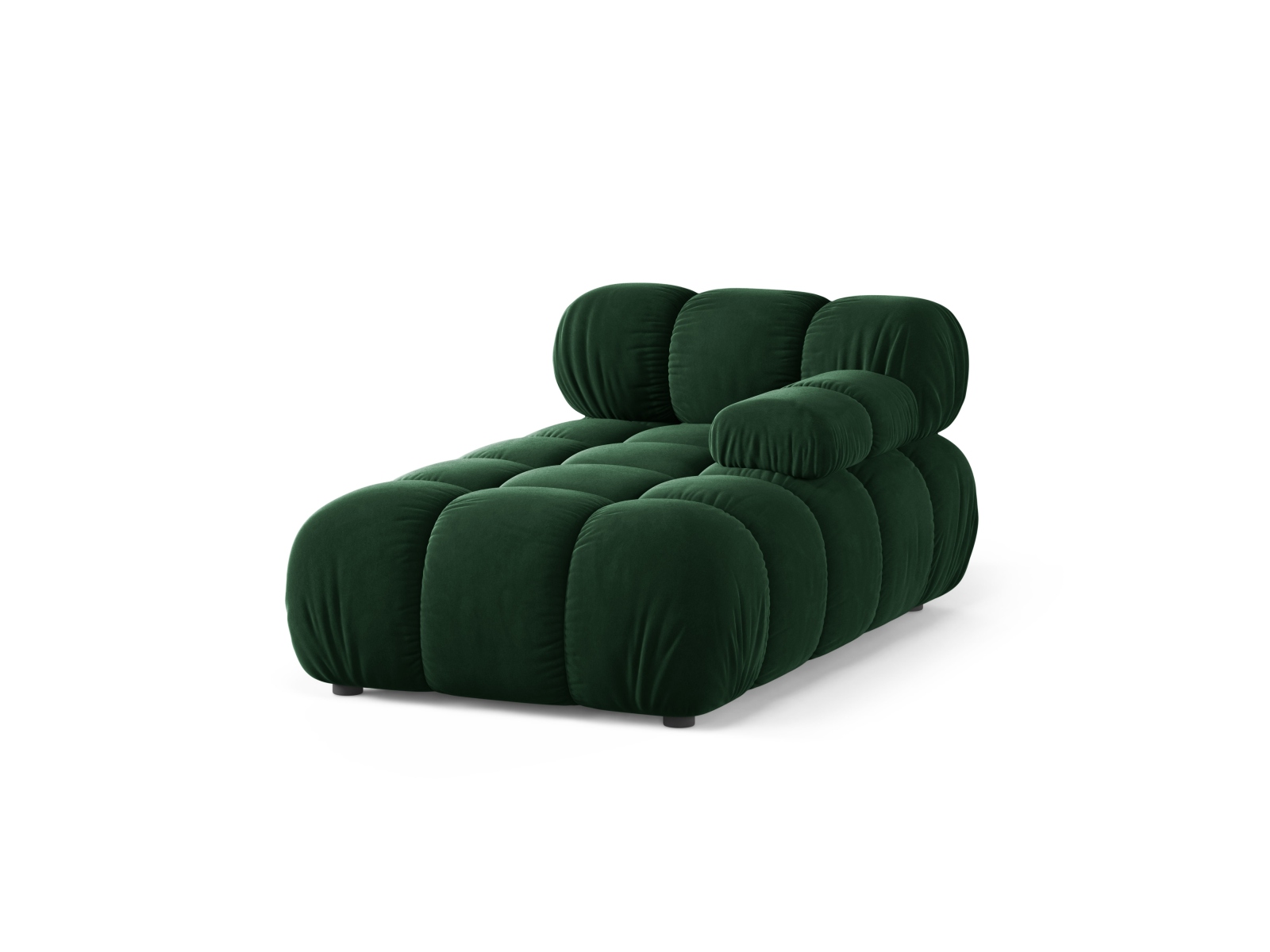 Velvet Chaise Longue Right, "Bellis", 1 Seat, 94x155x70