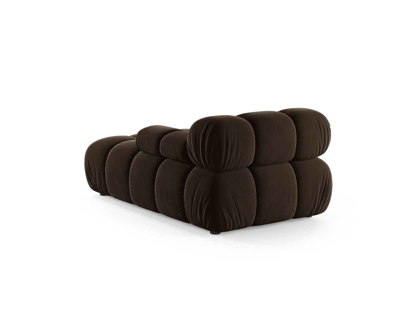 Velvet Chaise Longue Right, "Bellis", 1 Seat, 94x155x70