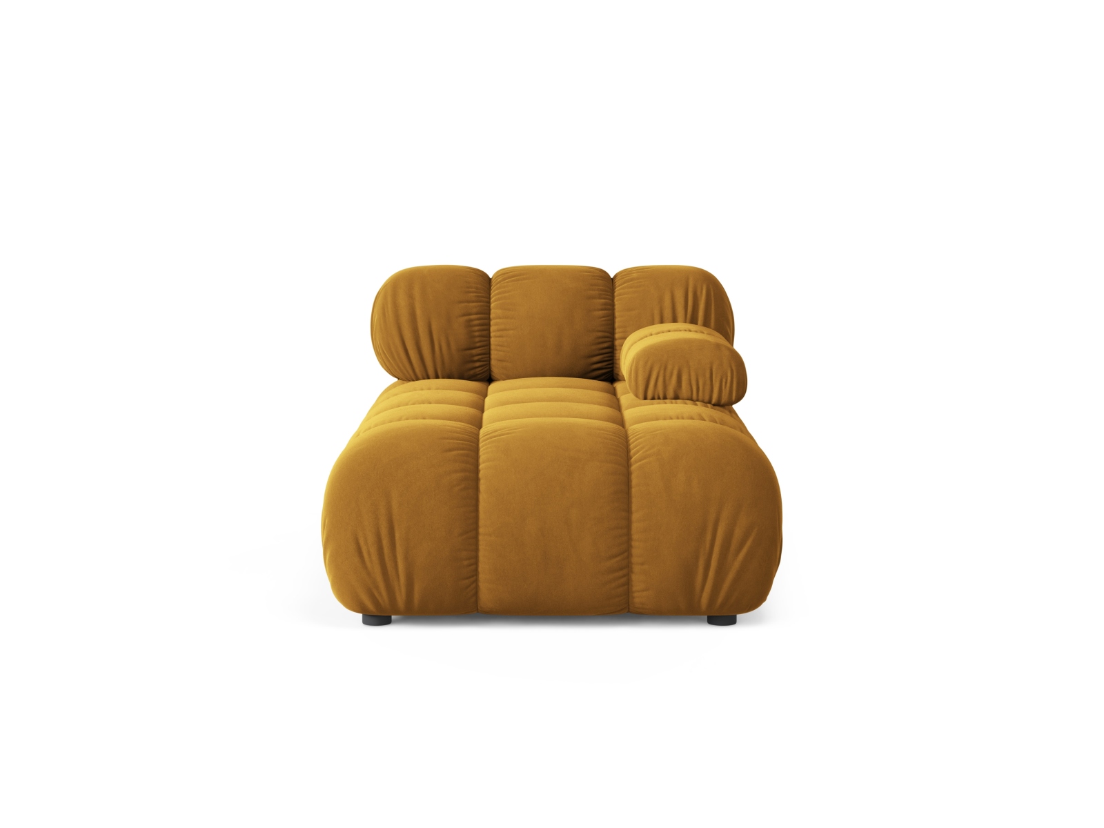 Velvet Chaise Longue Right, "Bellis", 1 Seat, 94x155x70