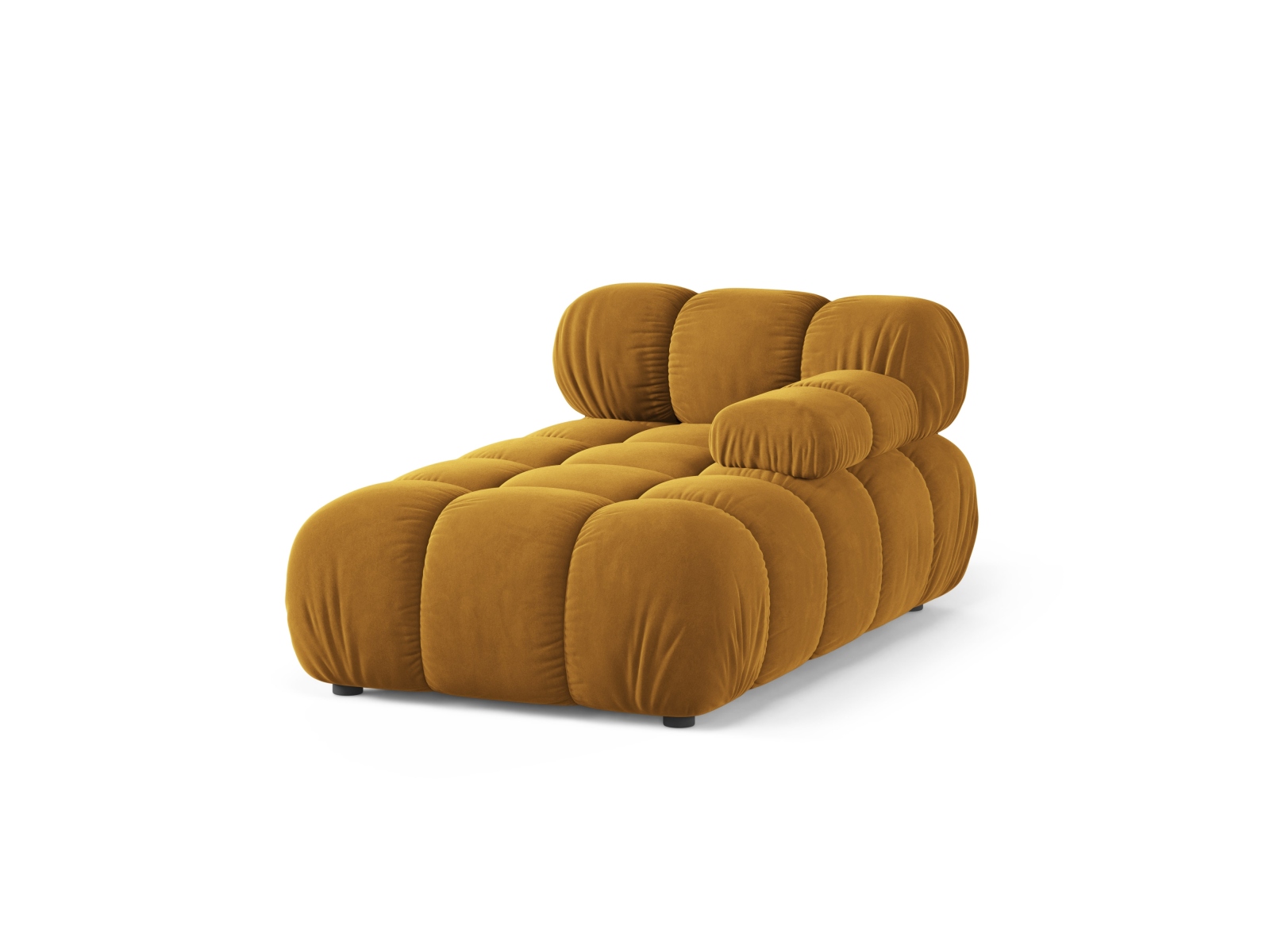 Velvet Chaise Longue Right, "Bellis", 1 Seat, 94x155x70