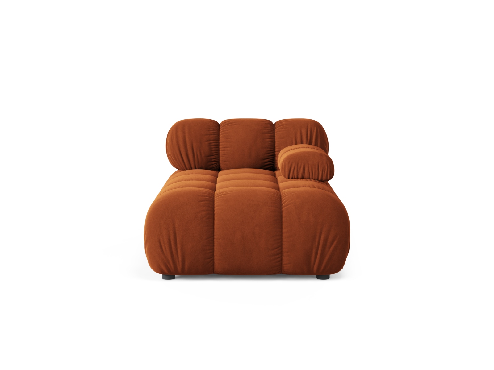 Velvet Chaise Longue Right, "Bellis", 1 Seat, 94x155x70