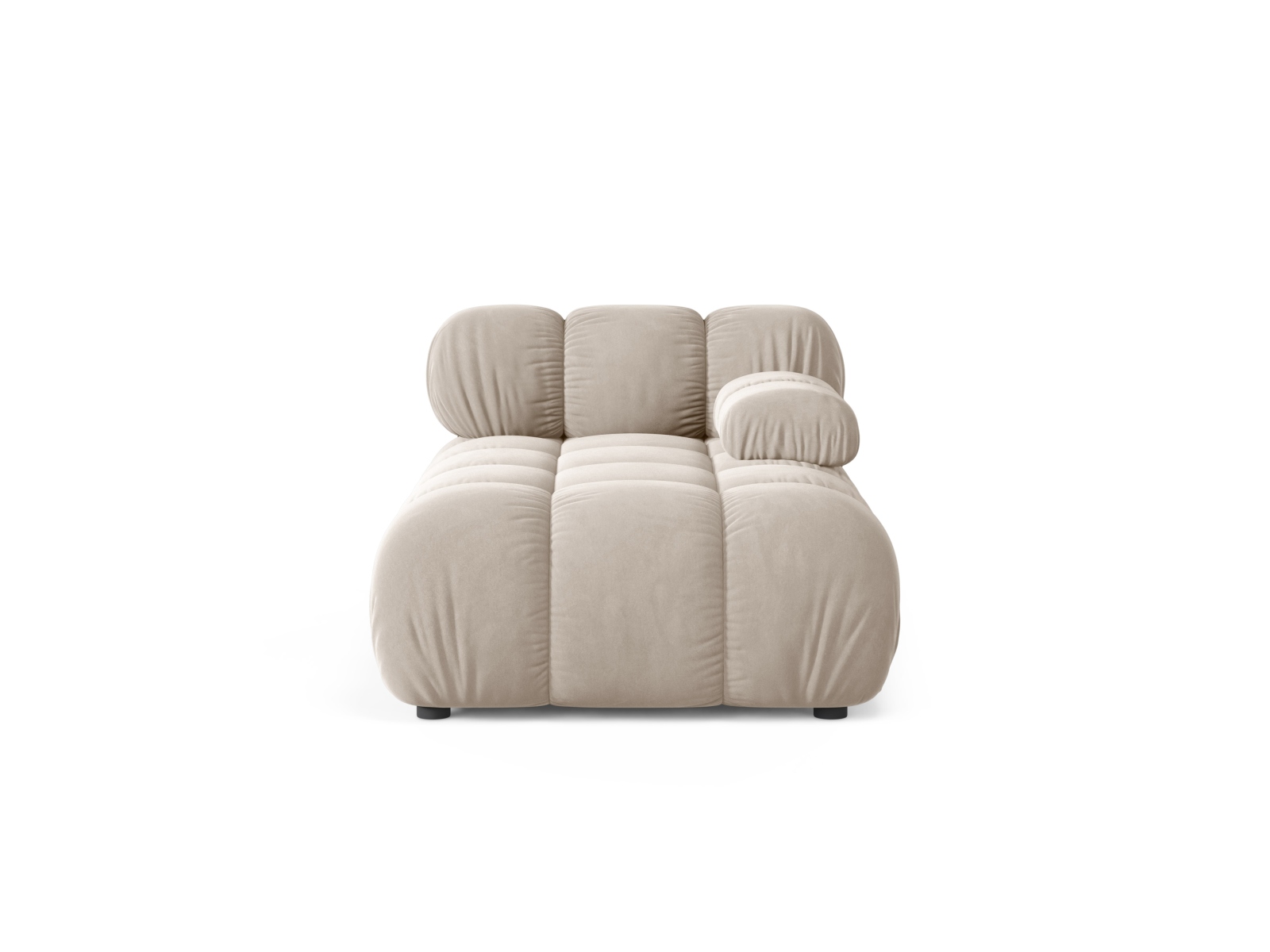 Velvet Chaise Longue Right, "Bellis", 1 Seat, 94x155x70