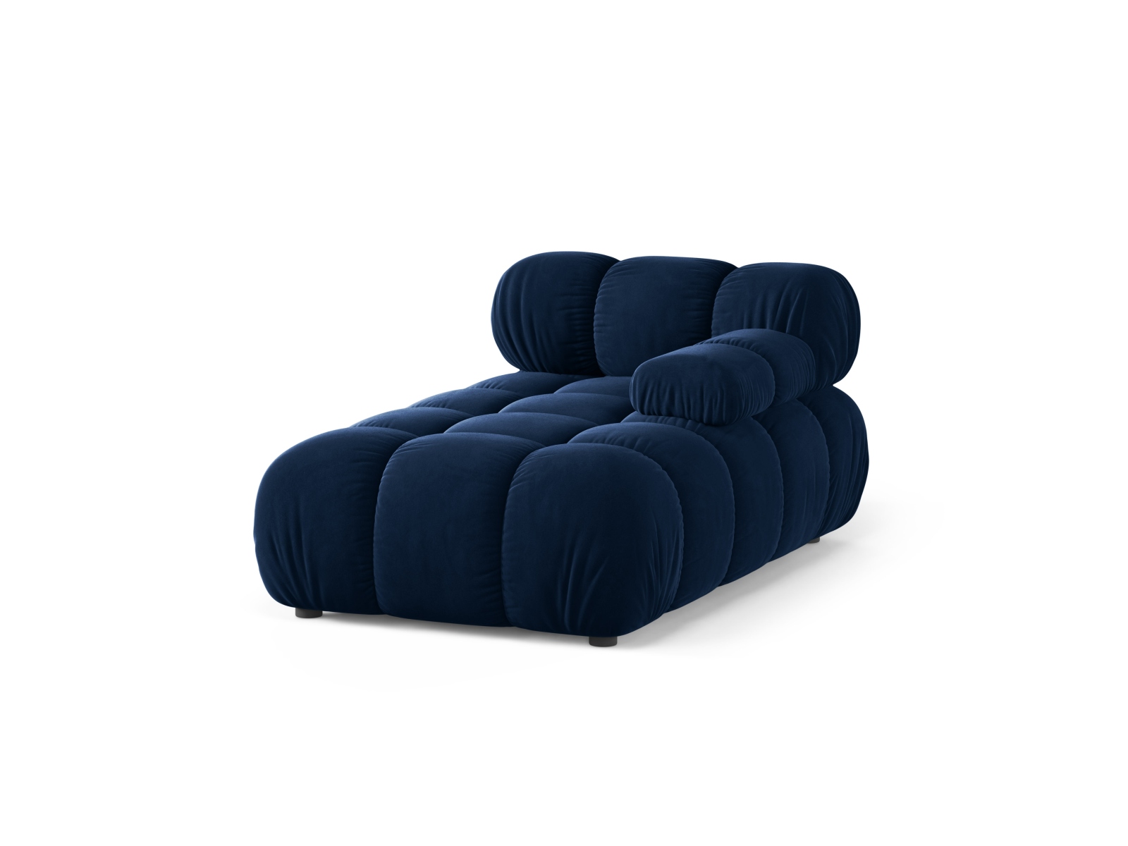 Velvet Chaise Longue Right, "Bellis", 1 Seat, 94x155x70