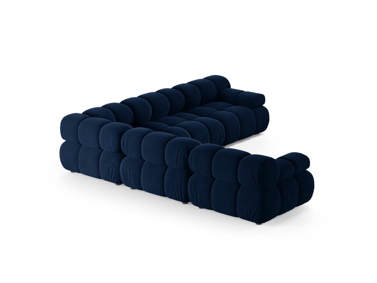 Velvet Symmetrical Corner Sofa, "Bellis", 5 Seats, 282x282x70
