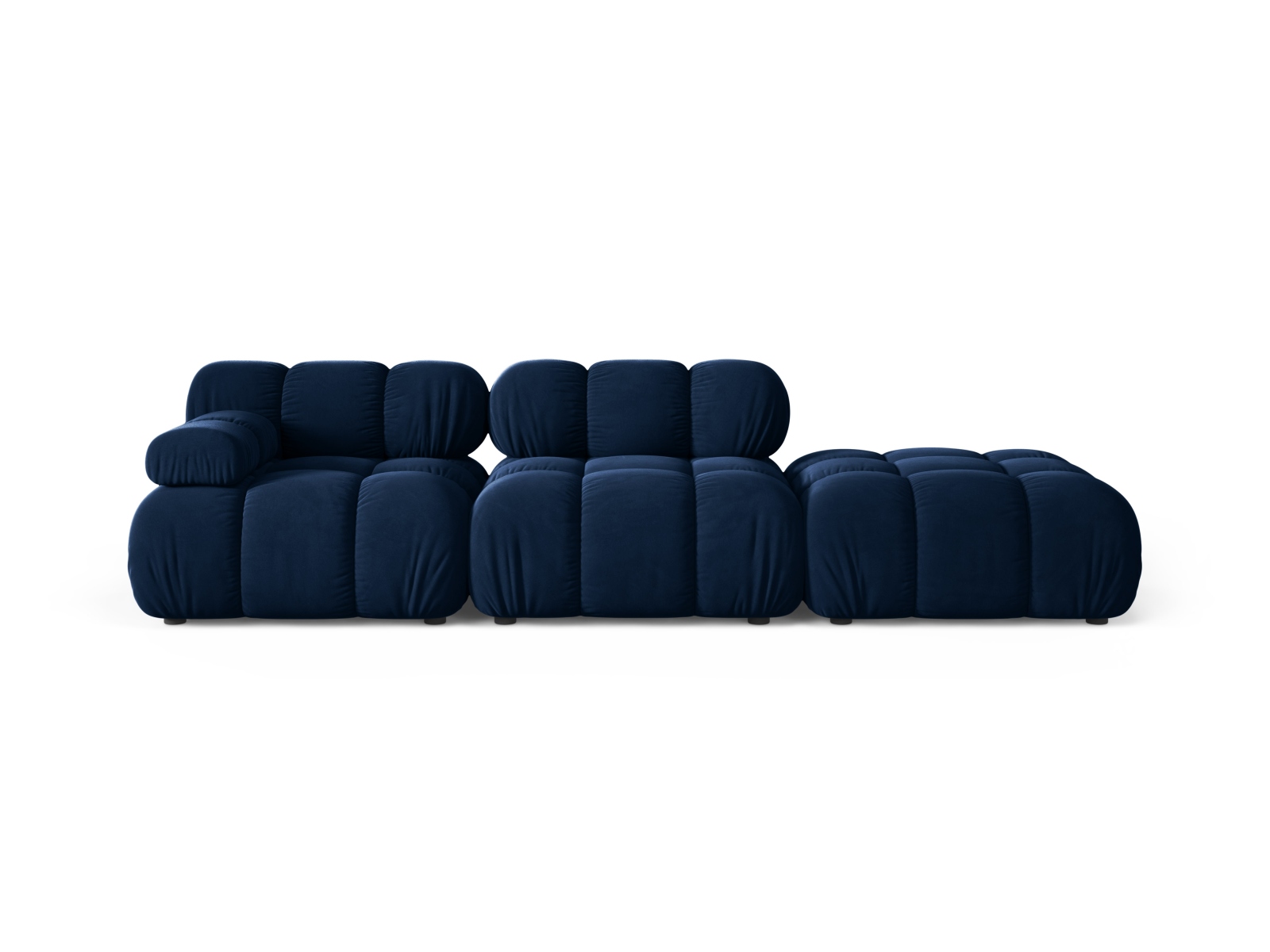 Velvet Right Modular Sofa, "Bellis", 4 Seats, 282x94x70