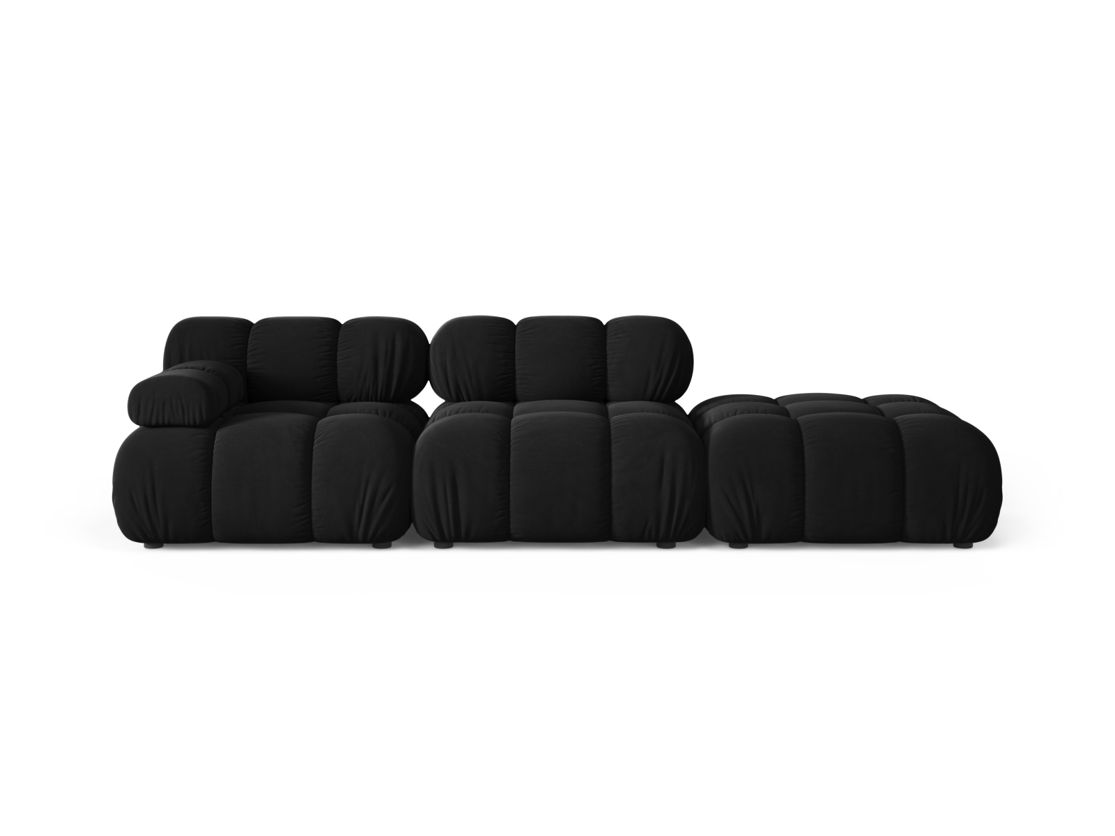 Velvet Right Modular Sofa, "Bellis", 4 Seats, 282x94x70