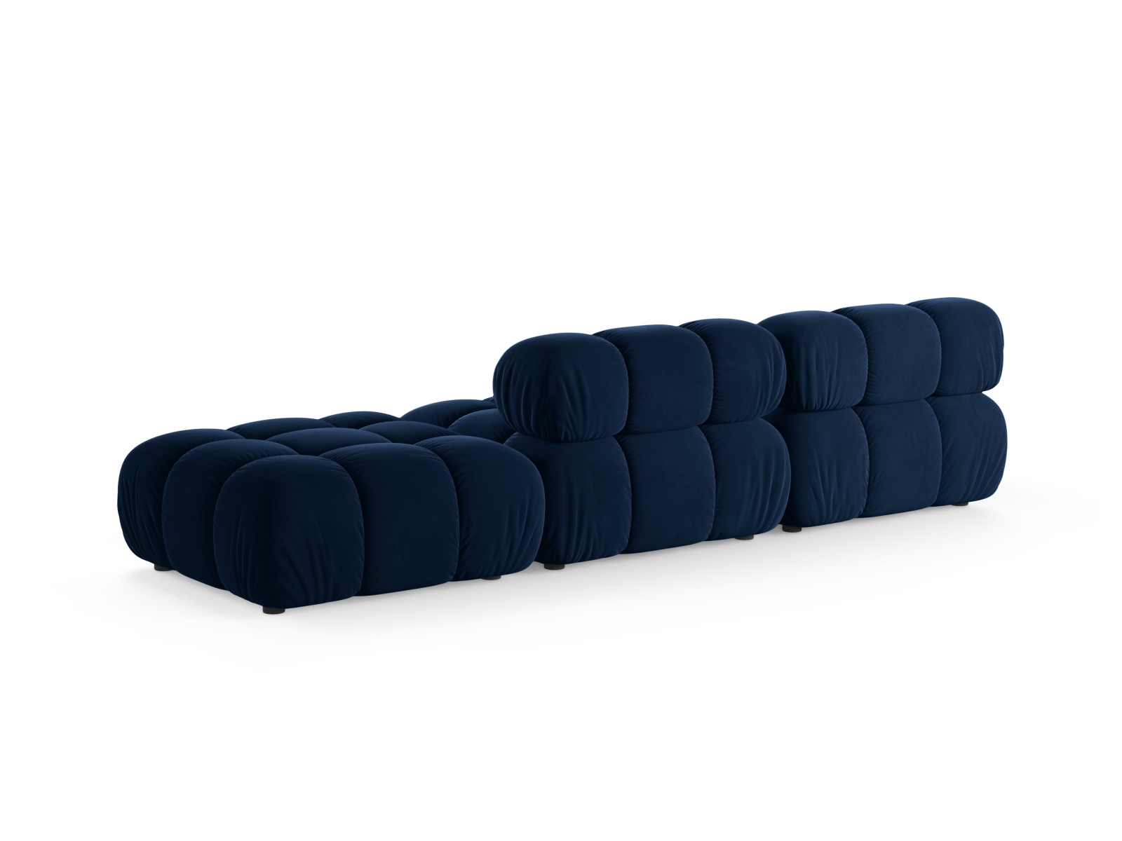 Velvet Right Modular Sofa, "Bellis", 4 Seats, 282x94x70