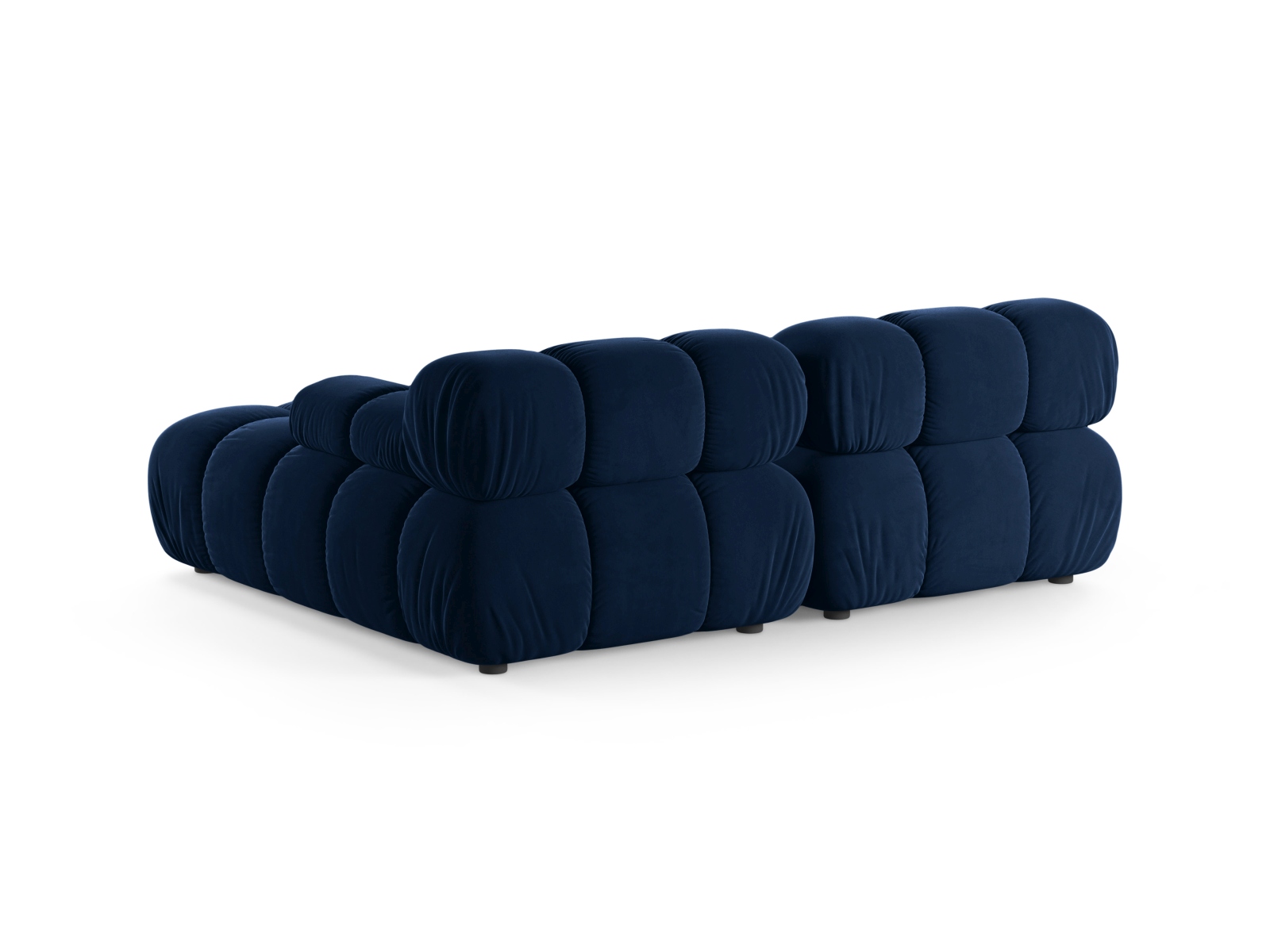 Velvet Modular Right Corner Sofa, "Bellis", 3 Seats, 188x155x70