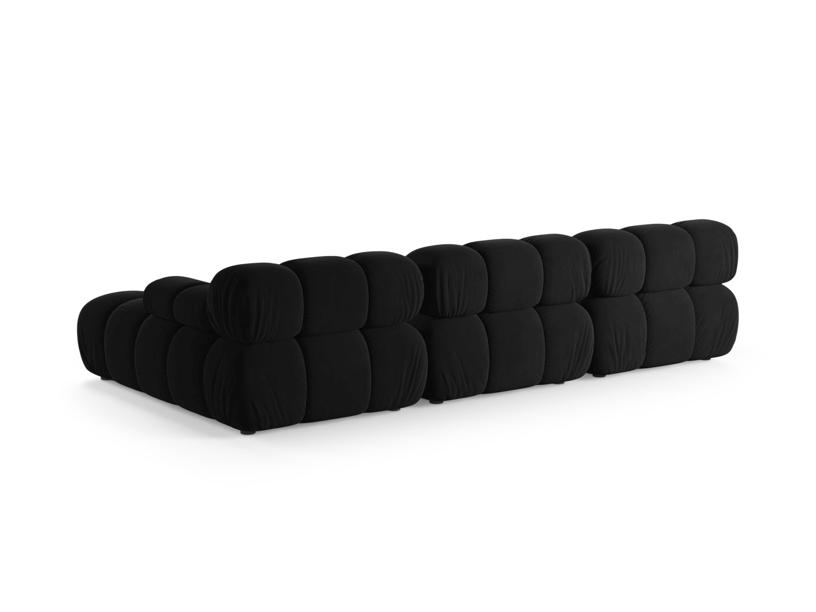 Velvet Modular Right Corner Sofa, "Bellis", 4 Seats, 282x155x70