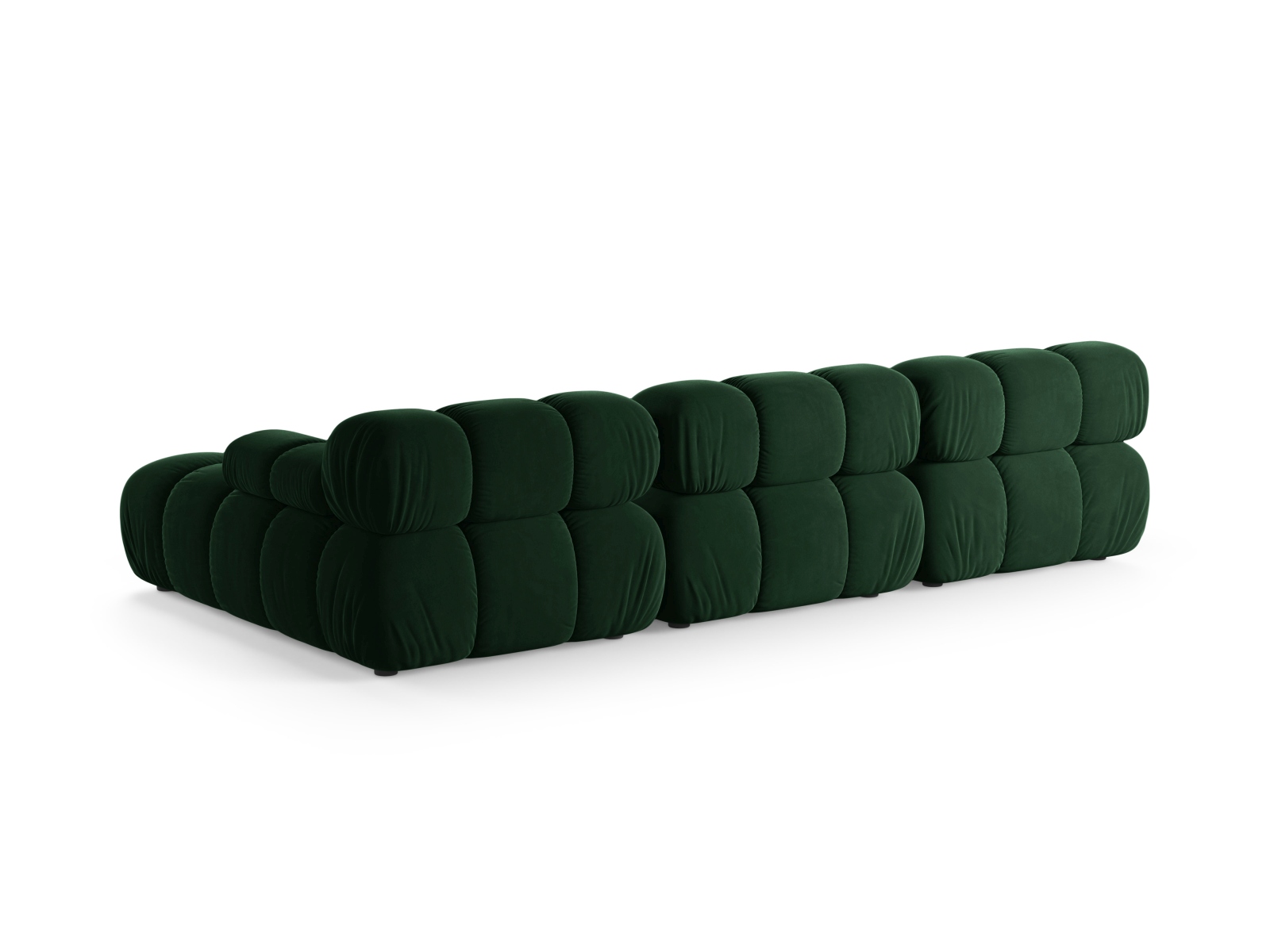 Velvet Modular Right Corner Sofa, "Bellis", 4 Seats, 282x155x70