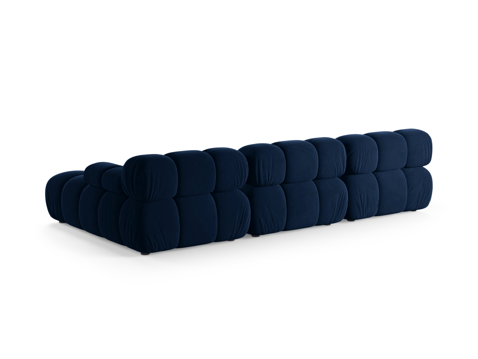 Velvet Modular Right Corner Sofa, "Bellis", 4 Seats, 282x155x70