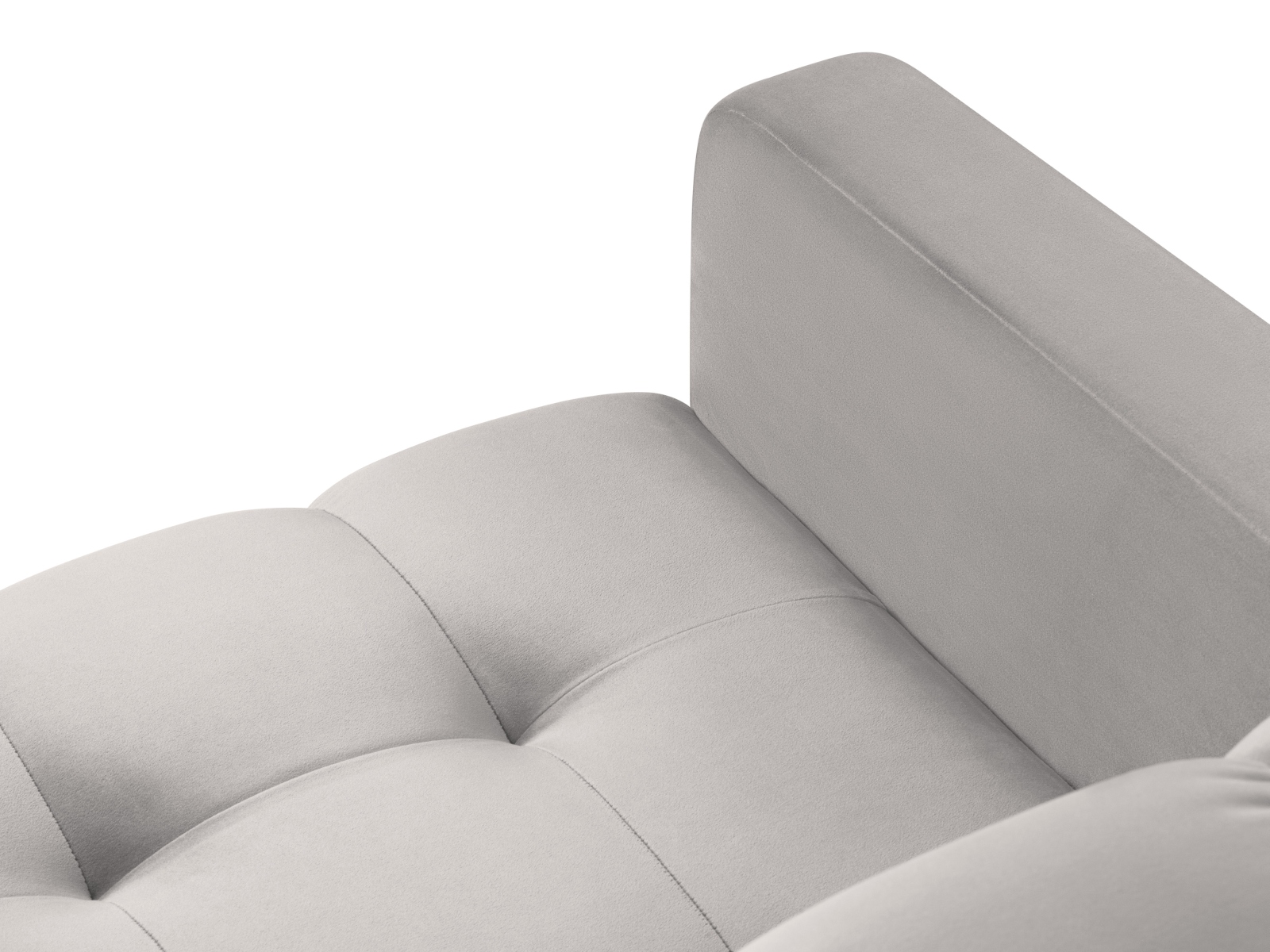 Velvet Symmetrical Corner Sofa, "Mamaia", 6 Seats, 256x256x75