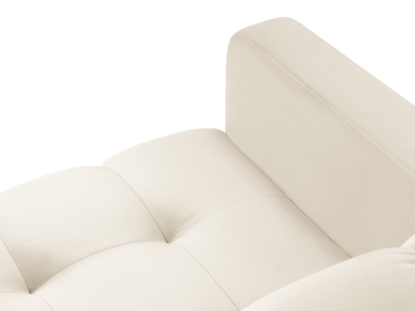 Velvet Symmetrical Corner Sofa, "Mamaia", 6 Seats, 256x256x75