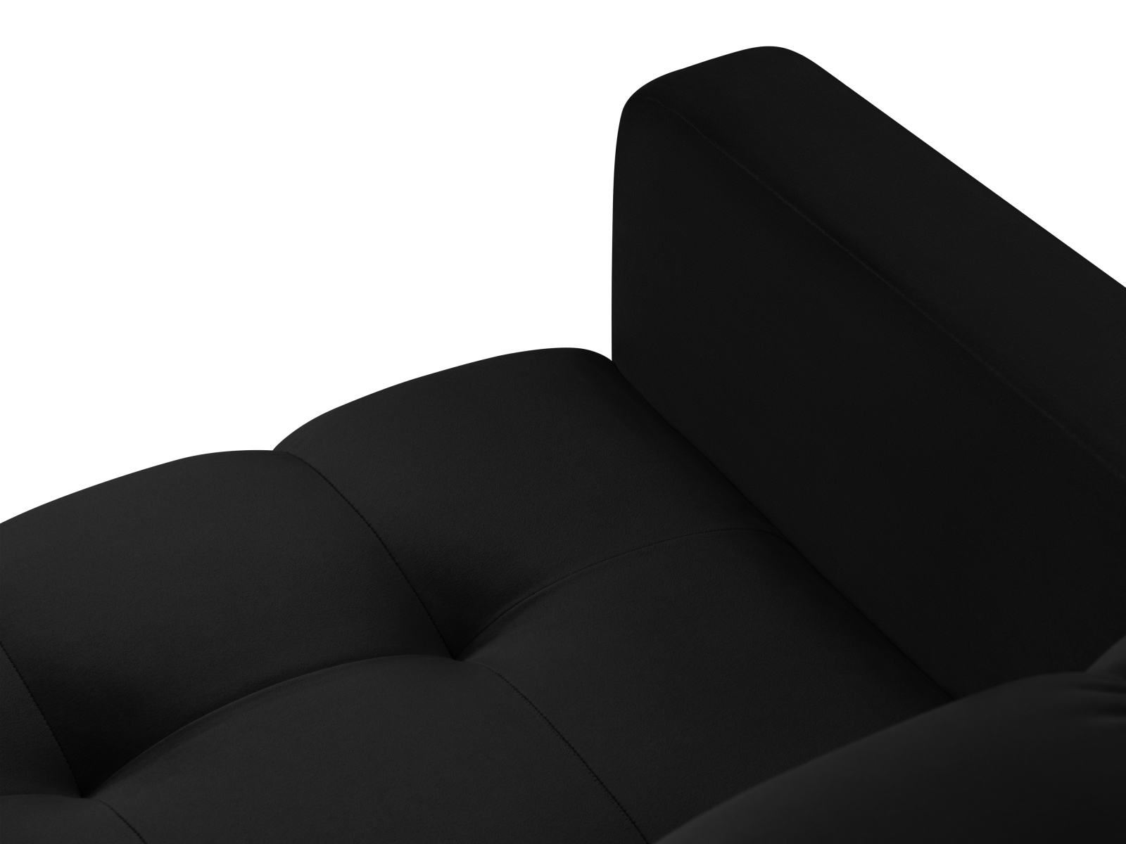 Velvet Symmetrical Corner Sofa, "Mamaia", 6 Seats, 256x256x75