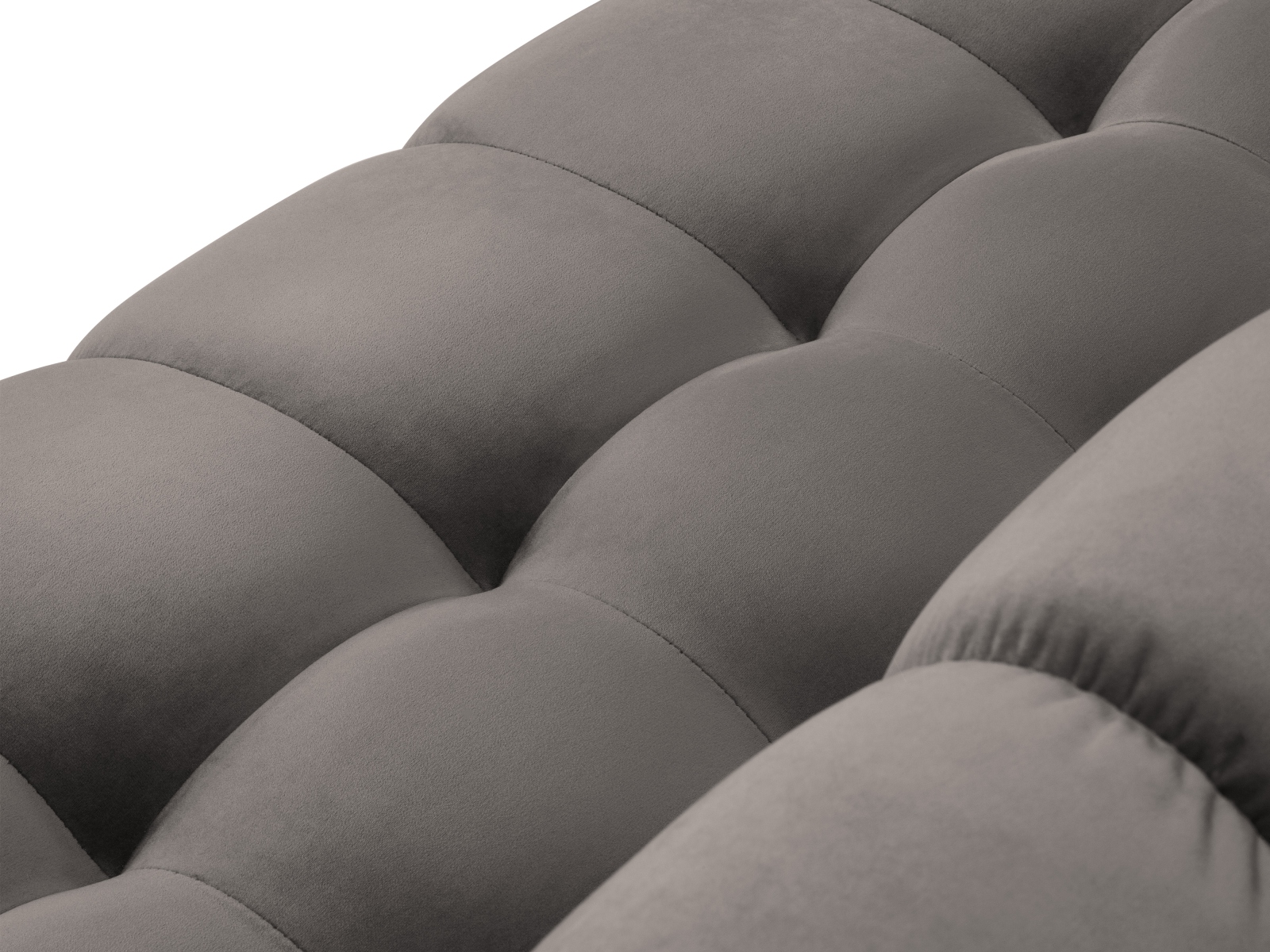 Velvet Symmetrical Corner Sofa, "Mamaia", 6 Seats, 256x256x75