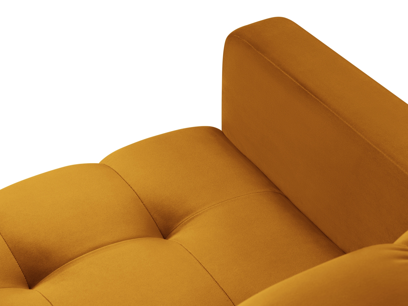Velvet Symmetrical Corner Sofa, "Mamaia", 6 Seats, 256x256x75