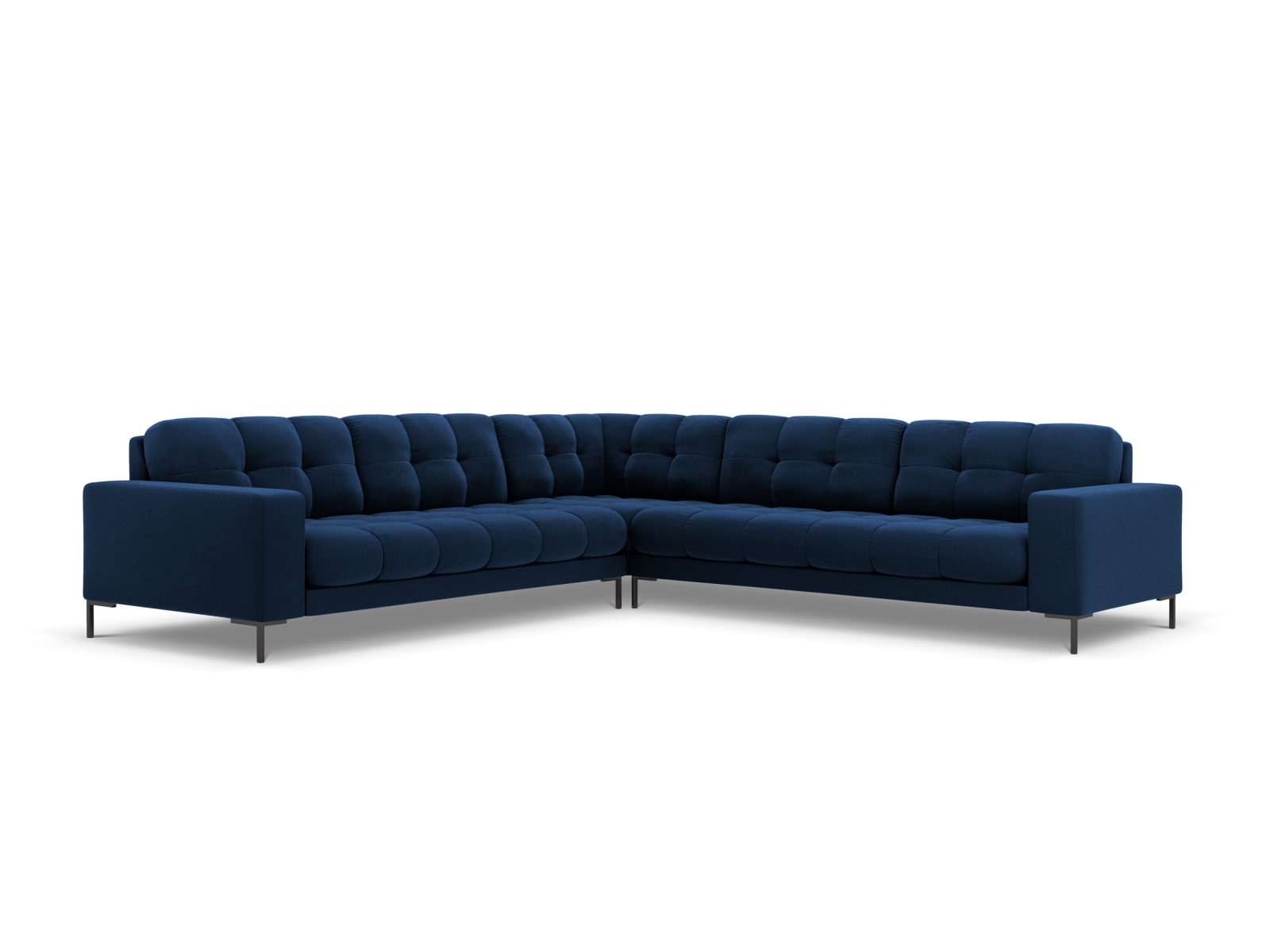Velvet Symmetrical Corner Sofa, "Mamaia", 6 Seats, 256x256x75