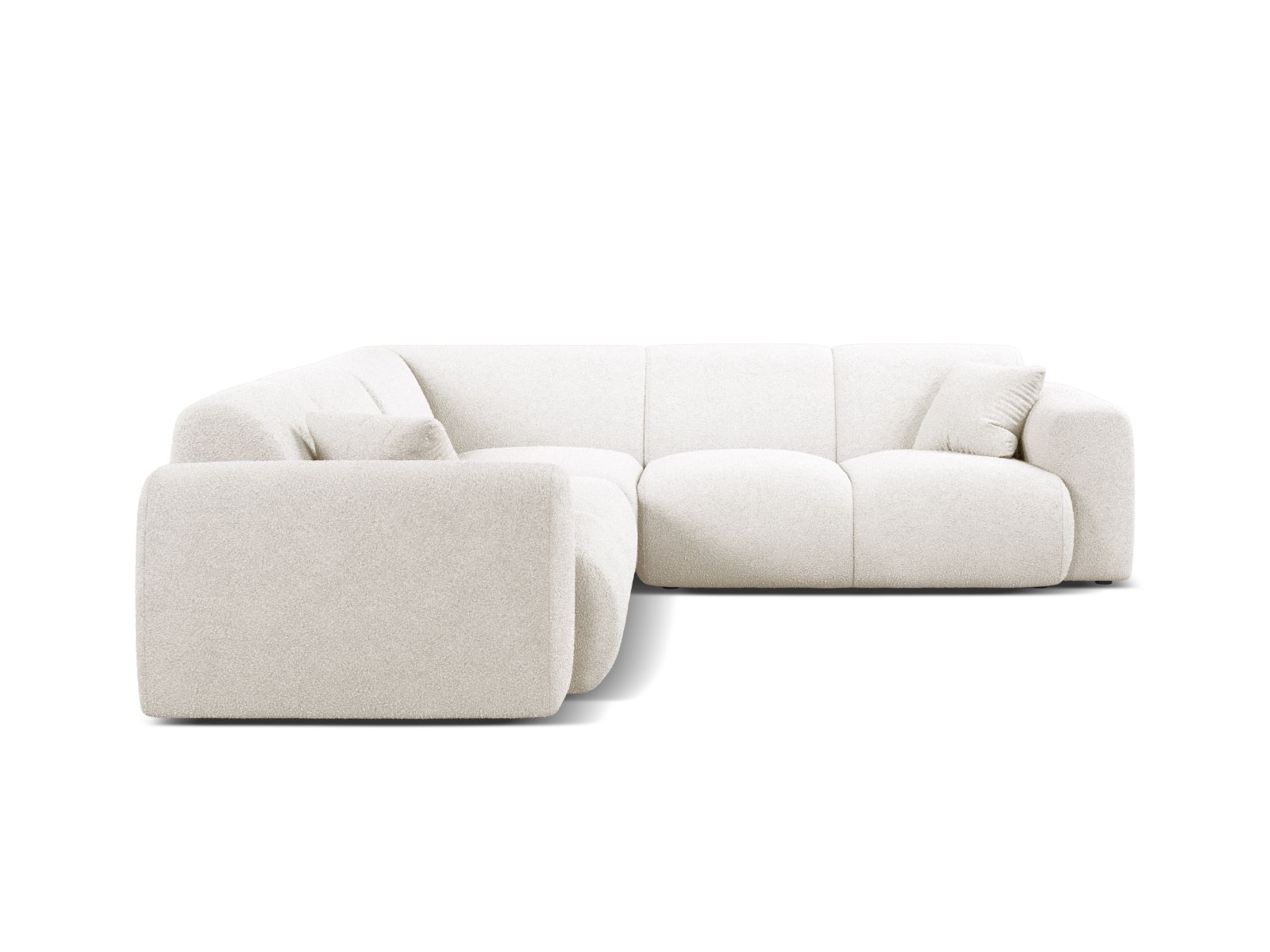 Boucle Symmetrical Corner Sofa, "Molino", 5 Seats, 252x252x72