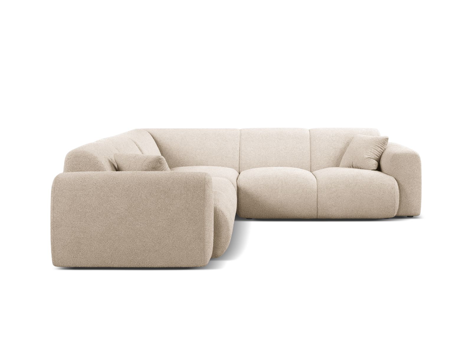 Boucle Symmetrical Corner Sofa, "Molino", 5 Seats, 252x252x72