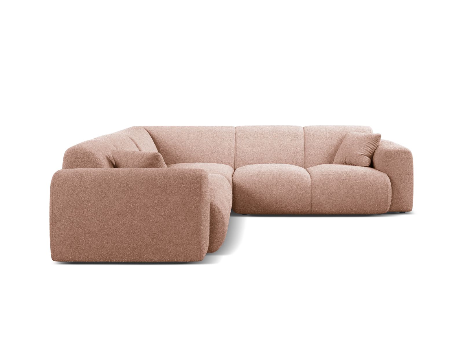 Boucle Symmetrical Corner Sofa, "Molino", 5 Seats, 252x252x72