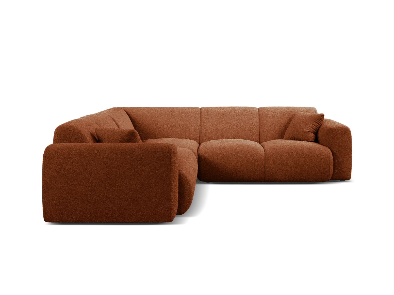Boucle Symmetrical Corner Sofa, "Molino", 5 Seats, 252x252x72