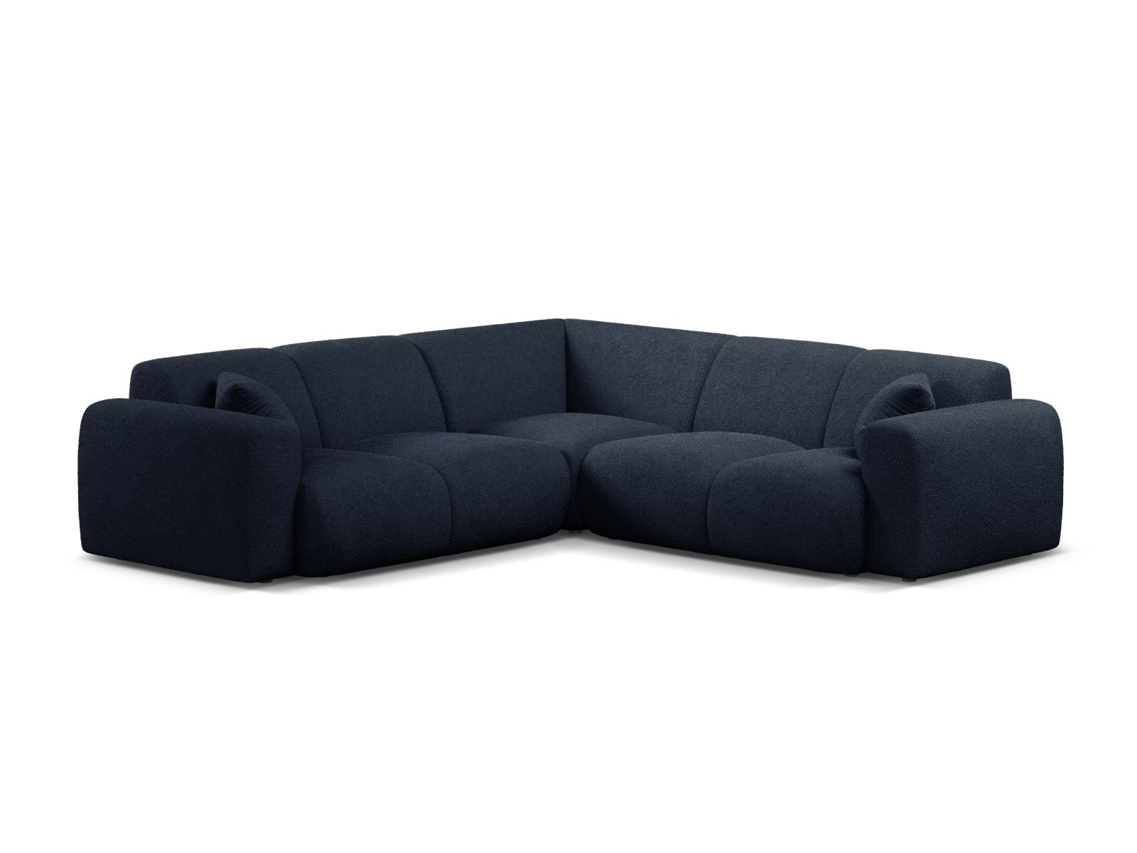 Boucle Symmetrical Corner Sofa, "Molino", 5 Seats, 252x252x72
