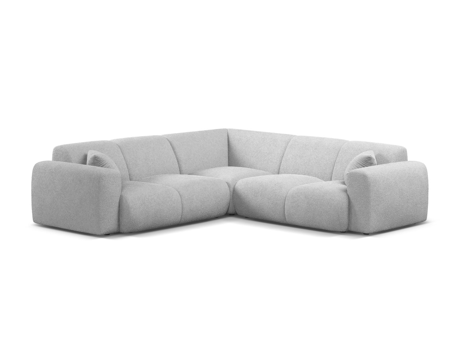 Boucle Symmetrical Corner Sofa, "Molino", 5 Seats, 252x252x72