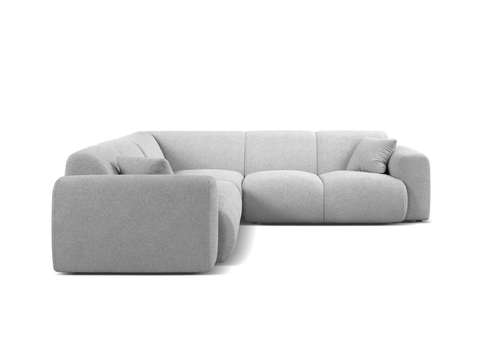 Boucle Symmetrical Corner Sofa, "Molino", 5 Seats, 252x252x72