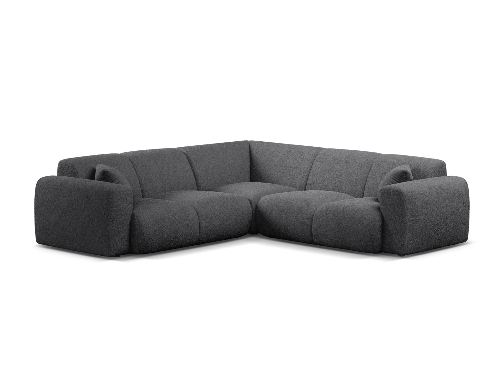 Boucle Symmetrical Corner Sofa, "Molino", 5 Seats, 252x252x72