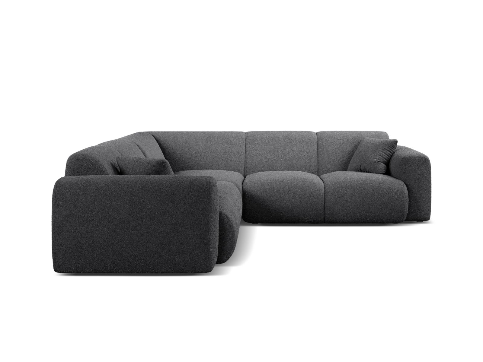 Boucle Symmetrical Corner Sofa, "Molino", 5 Seats, 252x252x72