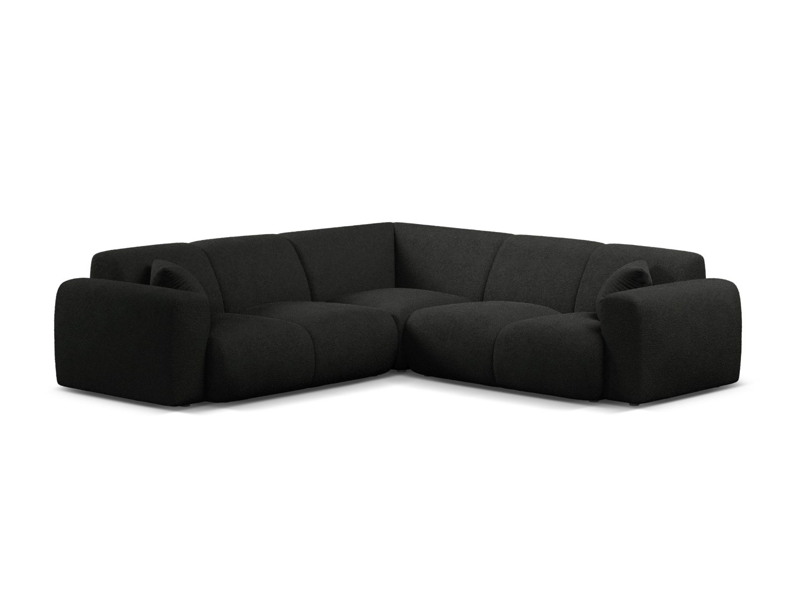 Boucle Symmetrical Corner Sofa, "Molino", 5 Seats, 252x252x72