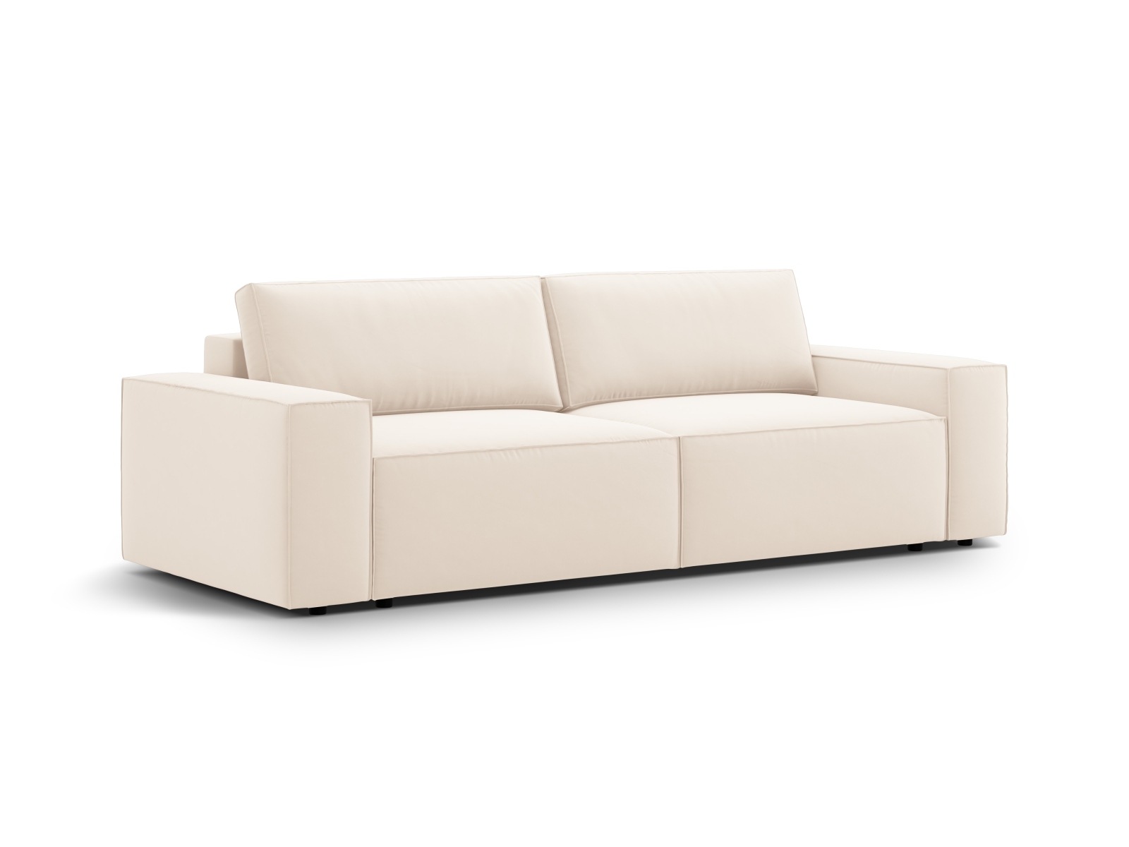 Velvet Sofa With Bed Function And Box, "Jodie", 3 Seats, 247x107x86