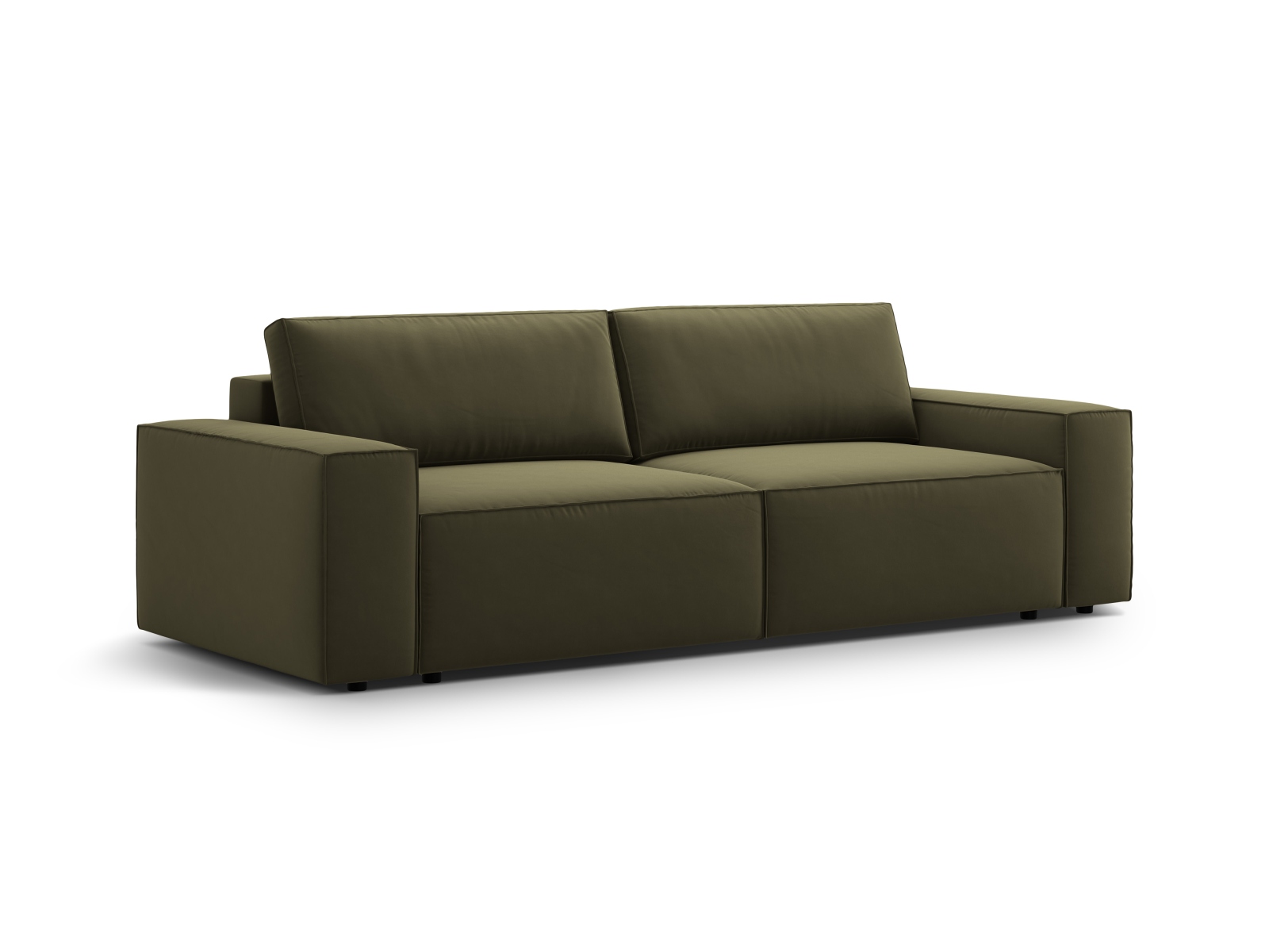 Velvet Sofa With Bed Function And Box, "Jodie", 3 Seats, 247x107x86