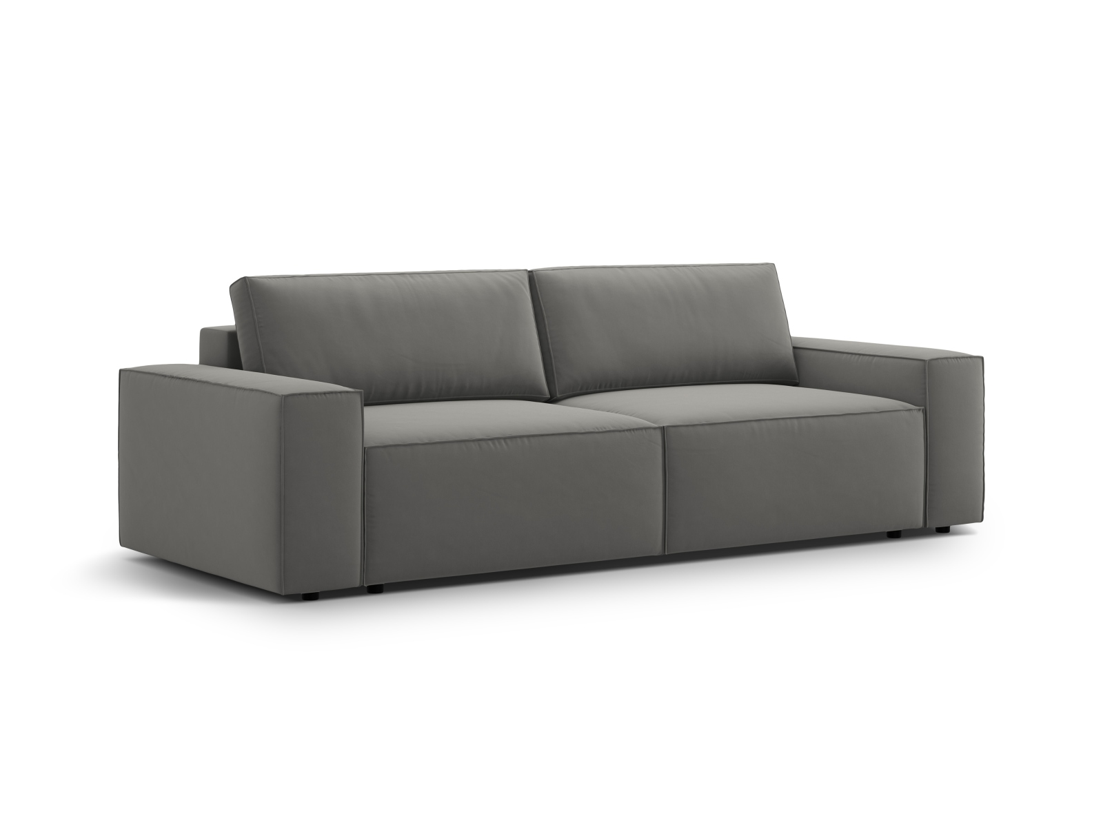 Velvet Sofa With Bed Function And Box, "Jodie", 3 Seats, 247x107x86