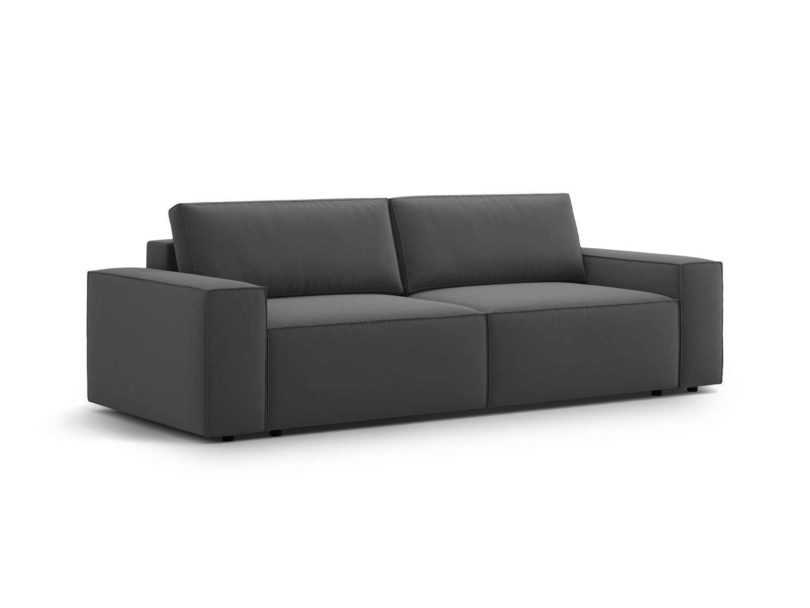 Velvet Sofa With Bed Function And Box, "Jodie", 3 Seats, 247x107x86