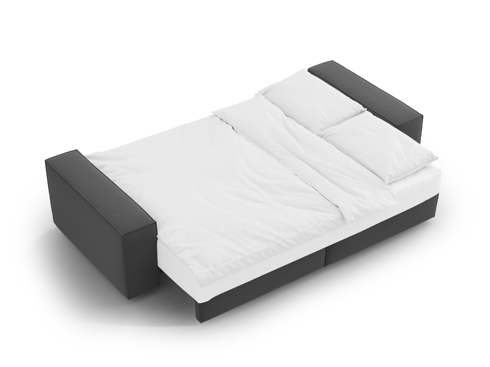 Velvet Sofa With Bed Function And Box, "Jodie", 3 Seats, 247x107x86