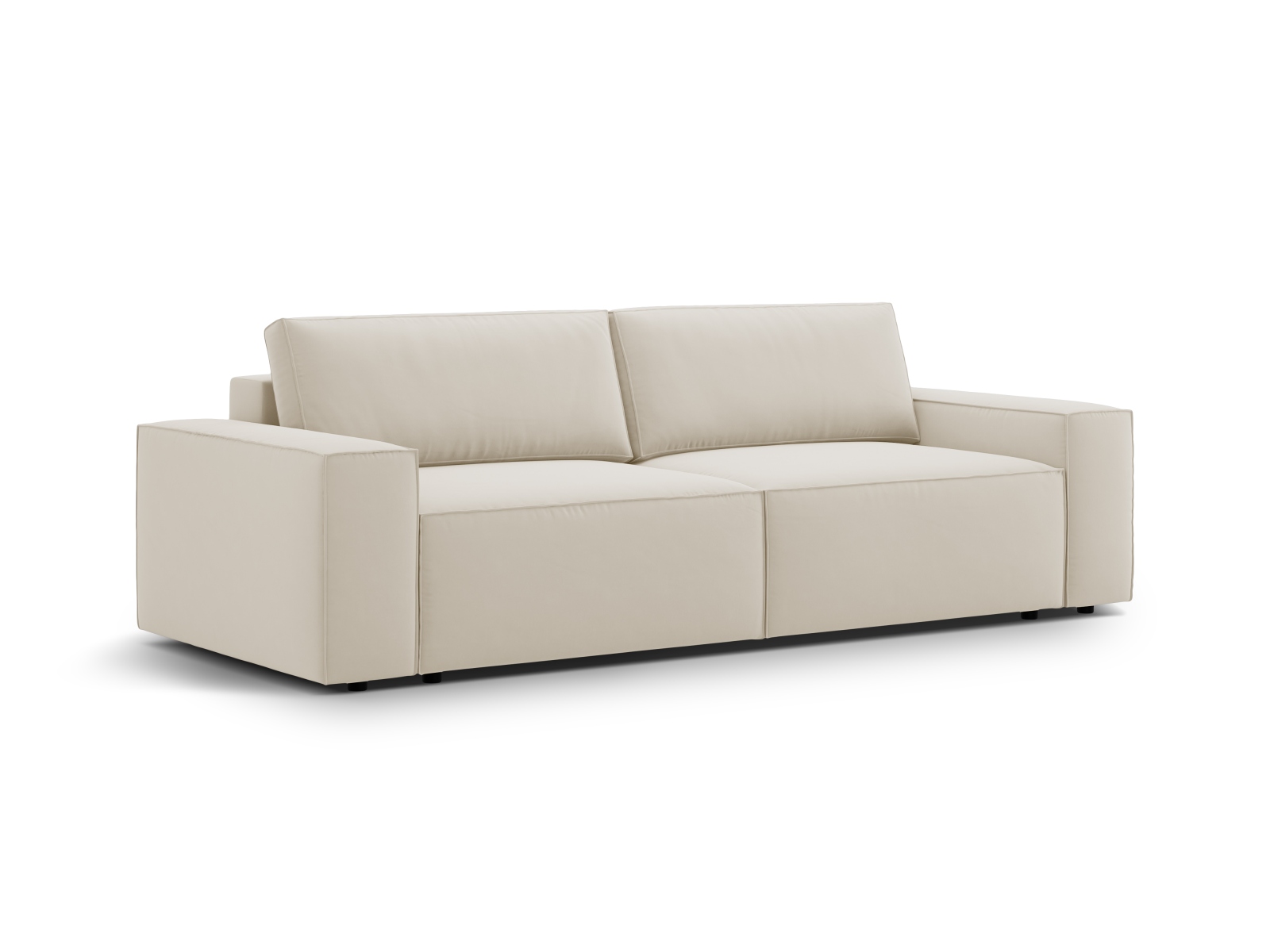 Velvet Sofa With Bed Function And Box, "Jodie", 3 Seats, 247x107x86
